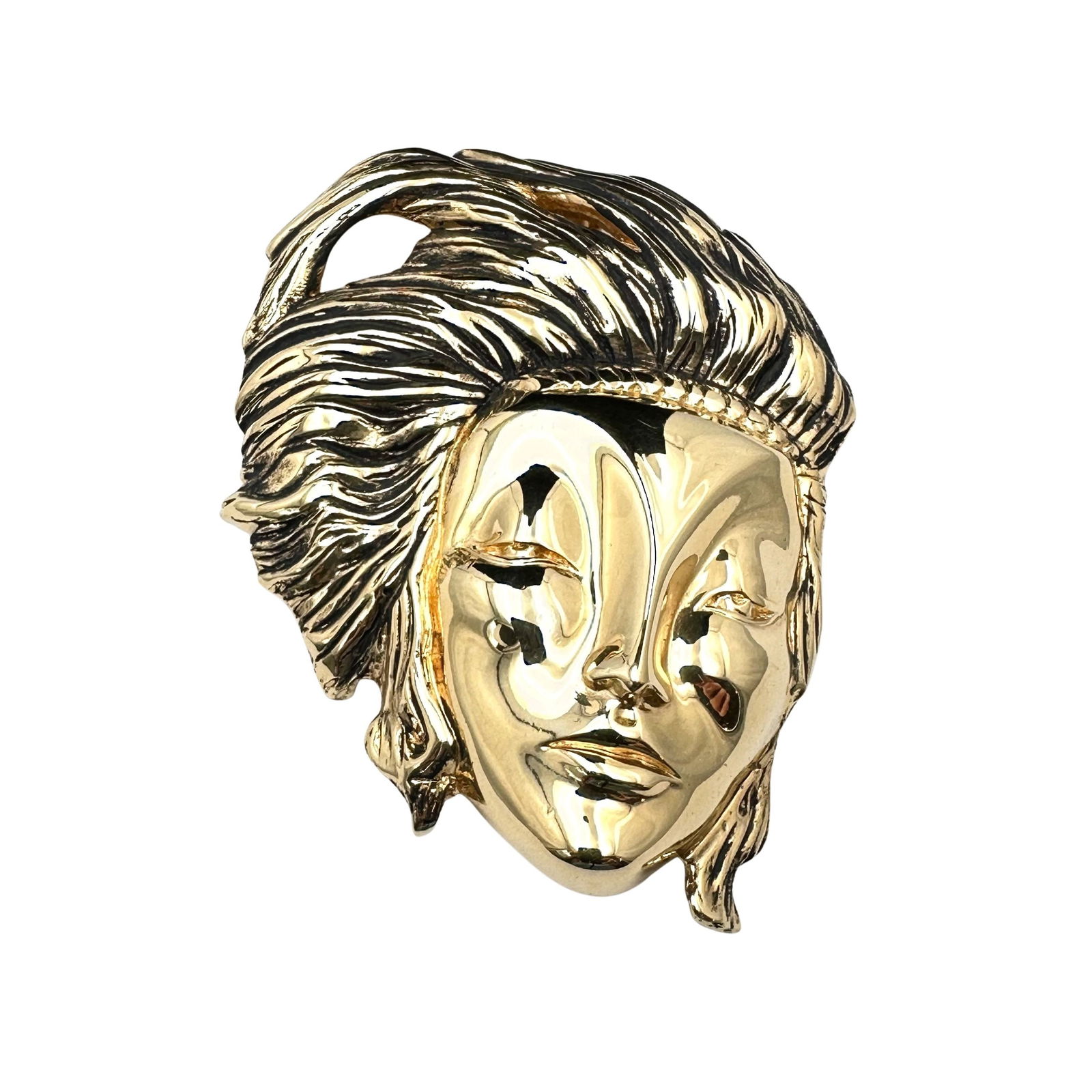 Vintage Numbered Art Deco Brand Gold Tone Pin Pendant 4 Inch Height (1 of 2)