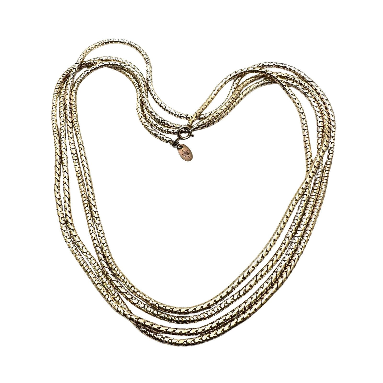 Vintage Les Bernard Gold Tone Chain 36 Inch Single Strand Chain: Vintage Les Bernard Gold Tone Chain 36 Inch Single Strand Chain