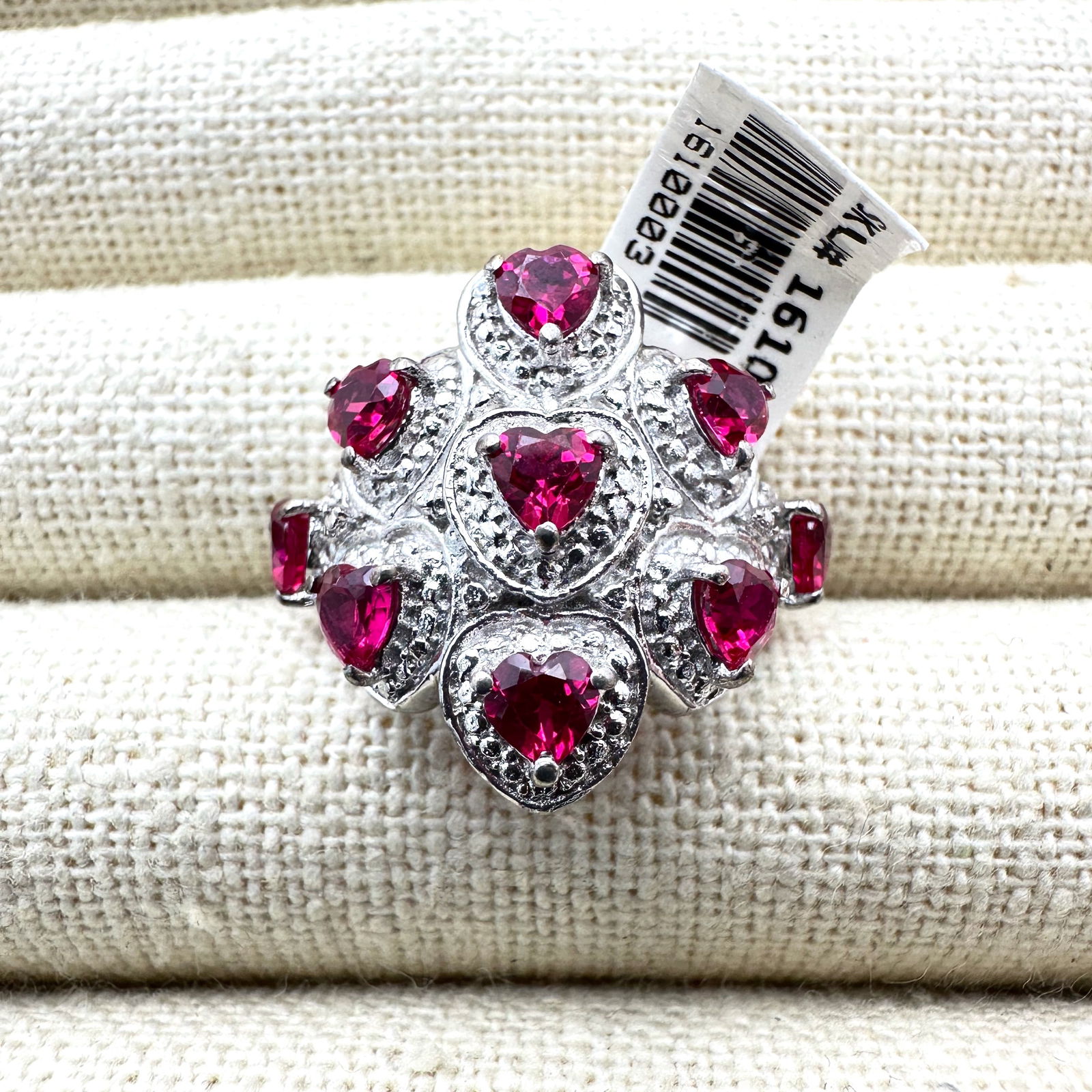 Heart Shaped Pink Sapphire Sterling Silver Ring Size 5 Weight 6 Grams: Heart Shaped Pink Sapphire Sterling Silver Ring Size 5 Weight 6 Grams