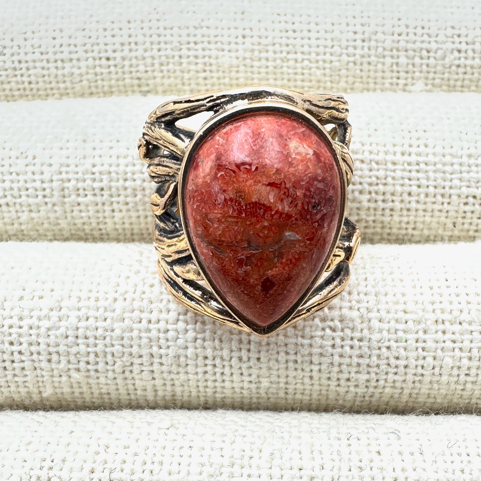 Barse Spiney Oyster Bronze Statement Ring Size 6: Barse Spiney Oyster Bronze Statement Ring Size 6