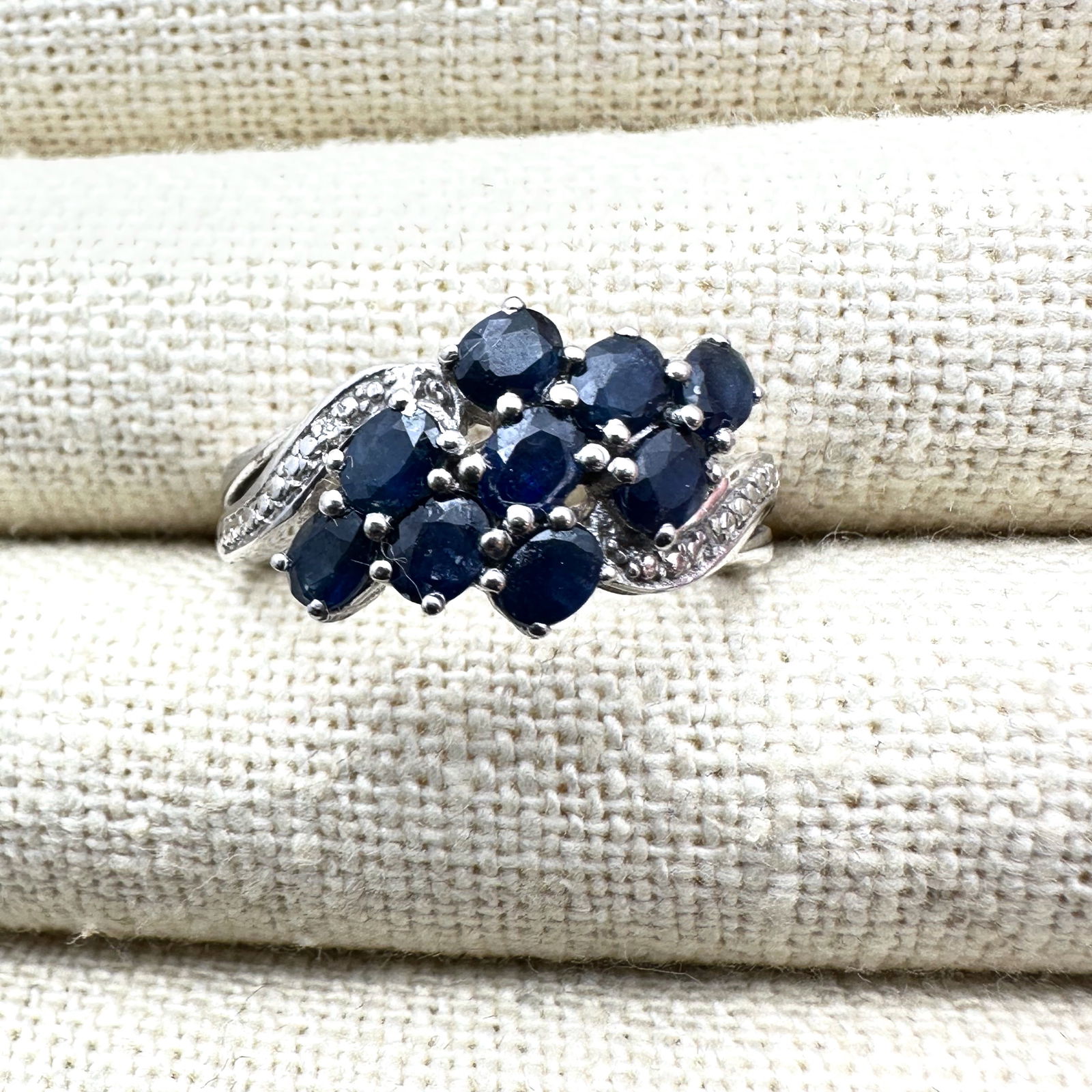 Chuck Clemency STS Sapphire Sterling Silver Ring Size 8: Chuck Clemency STS Sapphire Sterling Silver Ring Size 8
