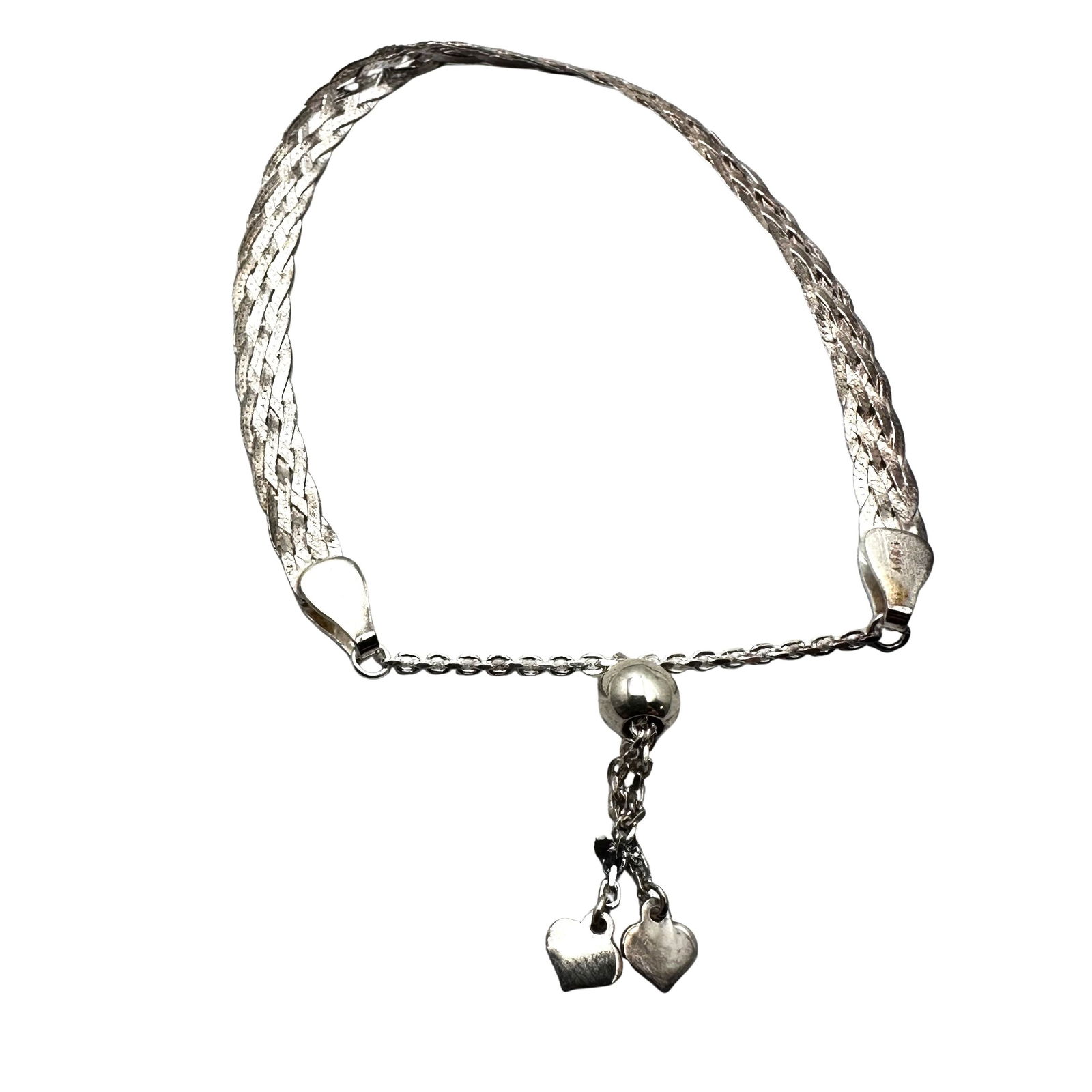 Braided Design Sterling Silver Bolo Adjustable Bracelet (1 of 2)