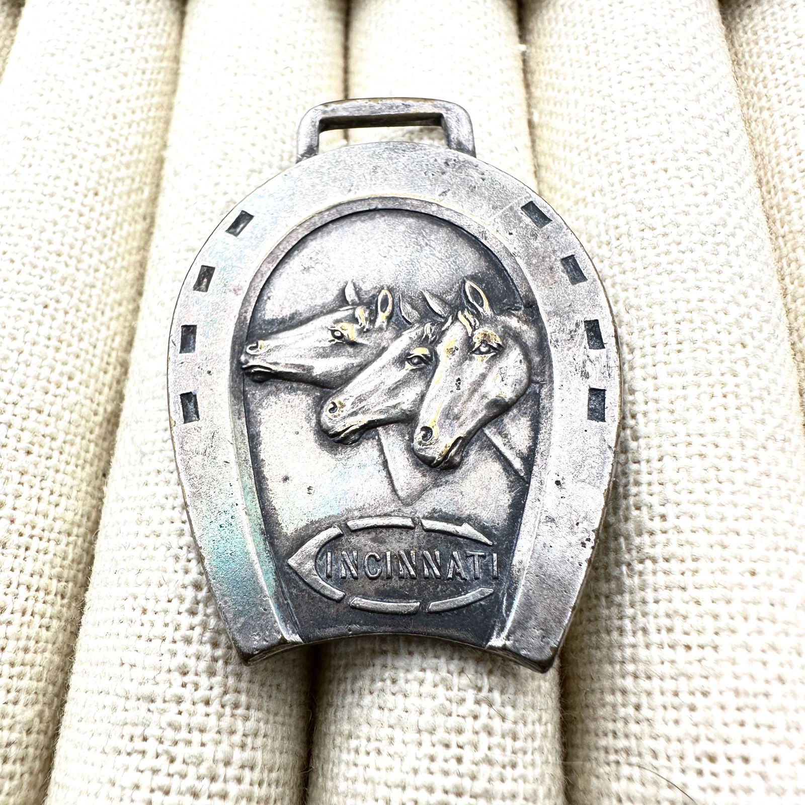 Vintage Sterling Silver Advertising The Cincinnati Horse Shoe & Iron Co. 2 Inch Length 19 Grams: Vintage Sterling Silver Advertising The Cincinnati Horse Shoe & Iron Co. 2 Inch Length 19 Grams