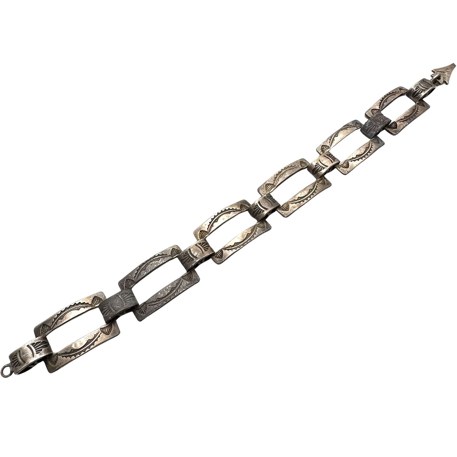 Vintage Older American Southwest Sterling Silver Bracelet 7.25 Inch (1 of 2)