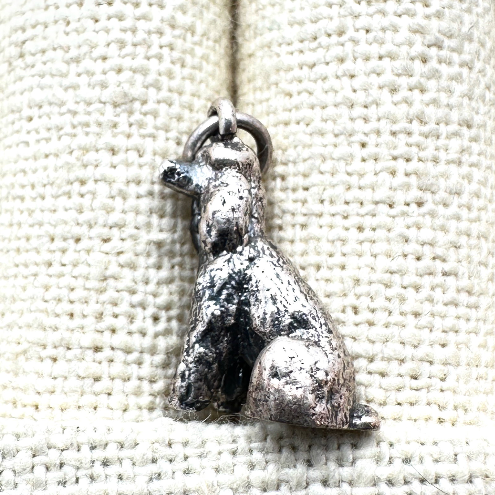Poodle Dog Sterling Silver Charm Pendant 1 Inch: Poodle Dog Sterling Silver Charm Pendant 1 Inch