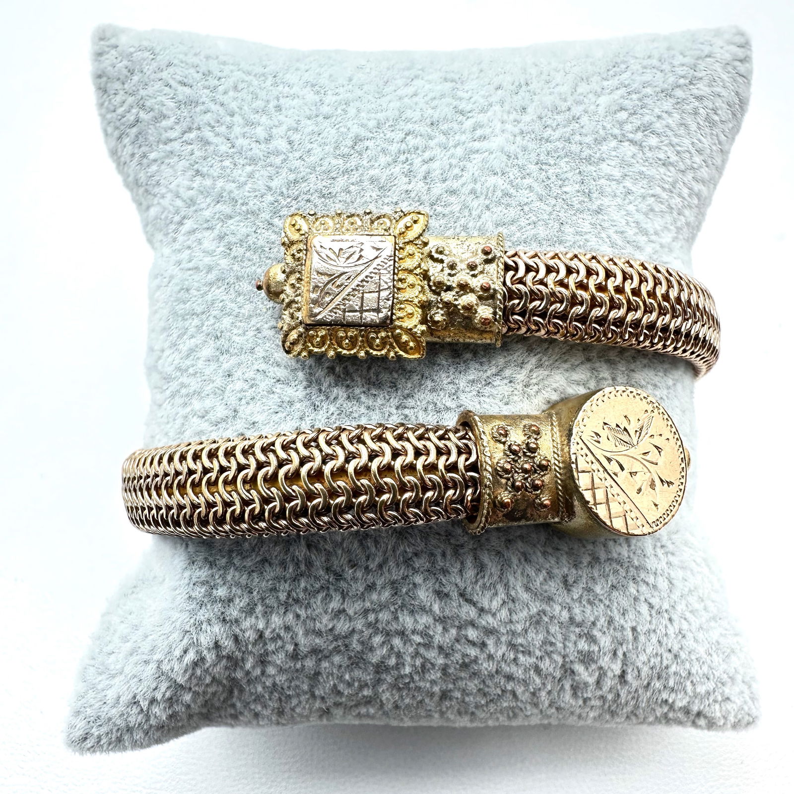 Antique Victorian Gold Filled By Pass Bracelet Ornate Design (1 of 2)