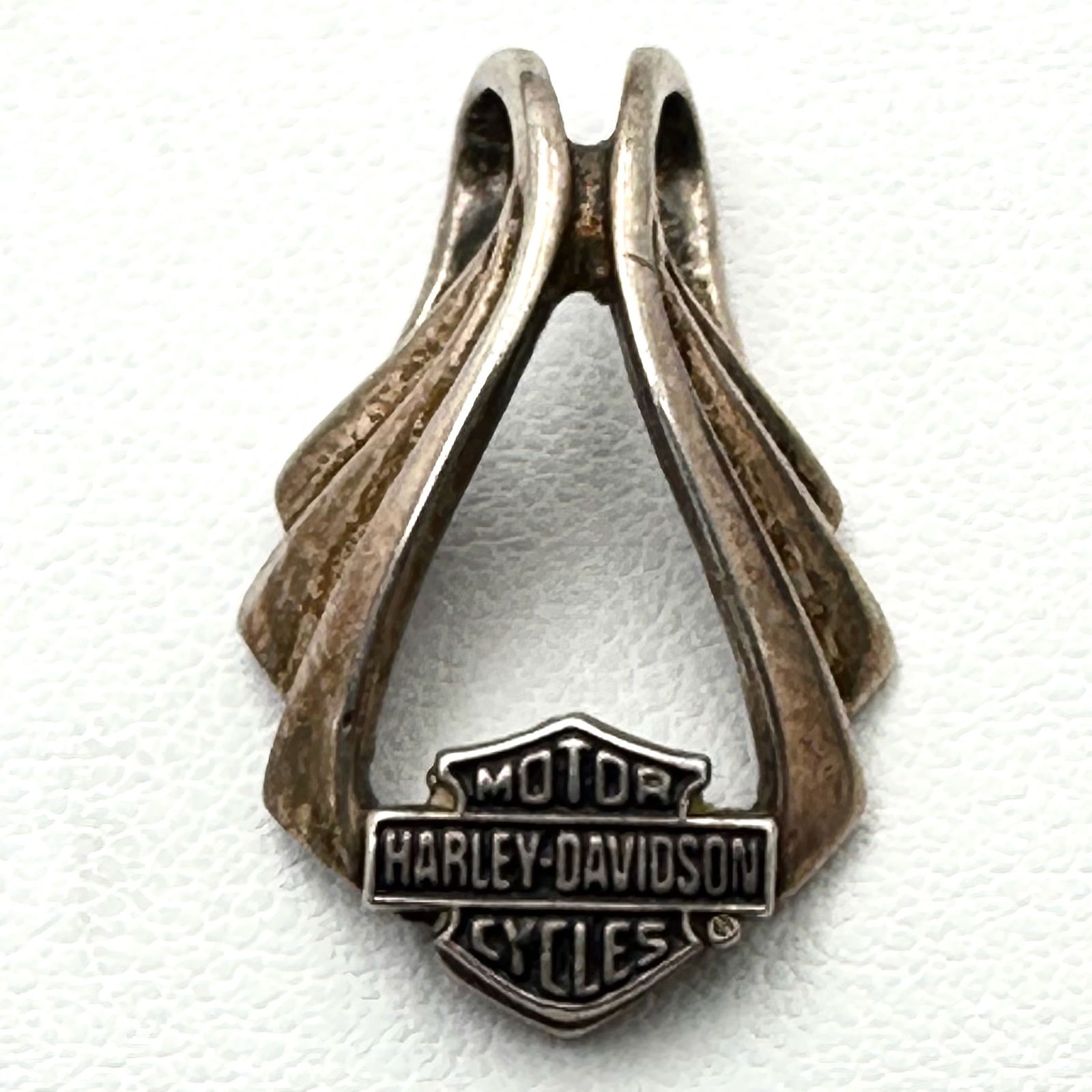 Harley Davidson Sterling Silver Slide Pendant 1 Inch (1 of 2)
