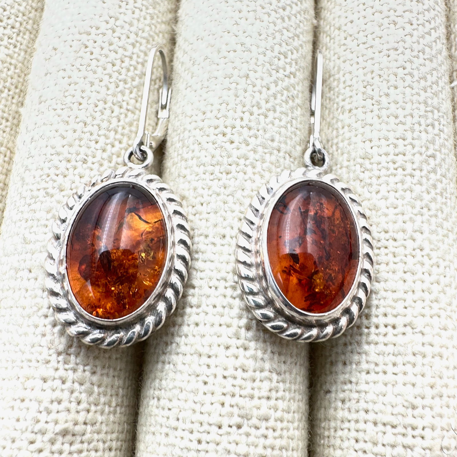 Jay King Mine Finds Natural Amber Sterling Silver Pierced Chandelier Earrings 1.25 Inch: Jay King Mine Finds Natural Amber Sterling Silver Pierced Chandelier Earrings 1.25 Inch