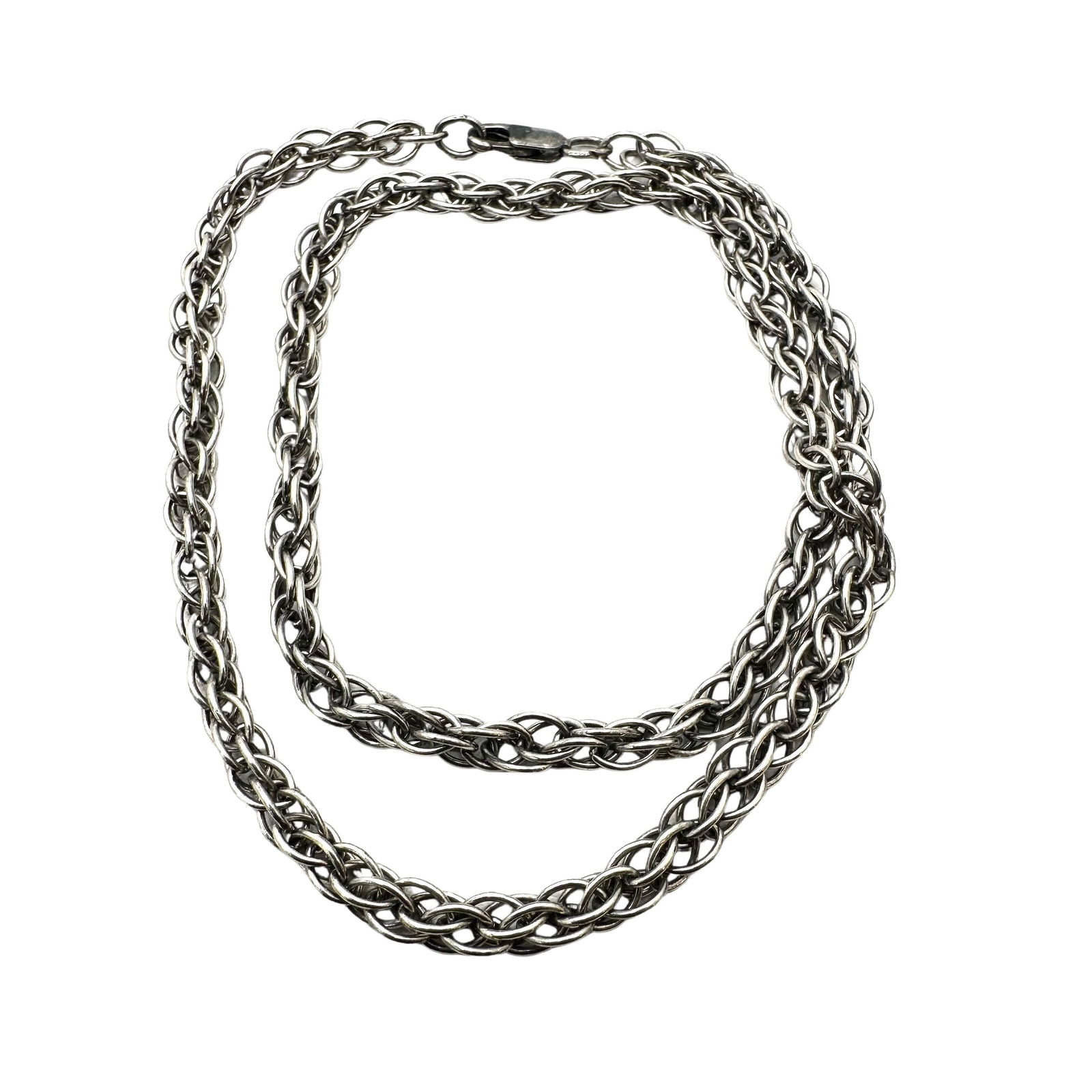 Heavy Sterling Silver Chain 17 Inch Length Weight 19 Grams (1 of 2)