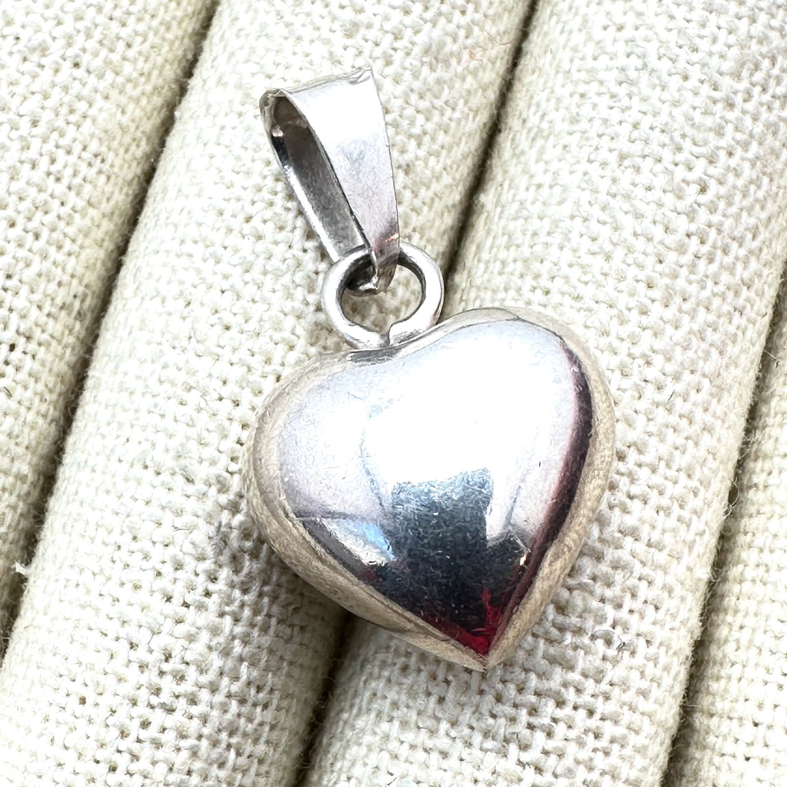 Sterling Silver Heart Chime Pendant 1 Inch (1 of 2)