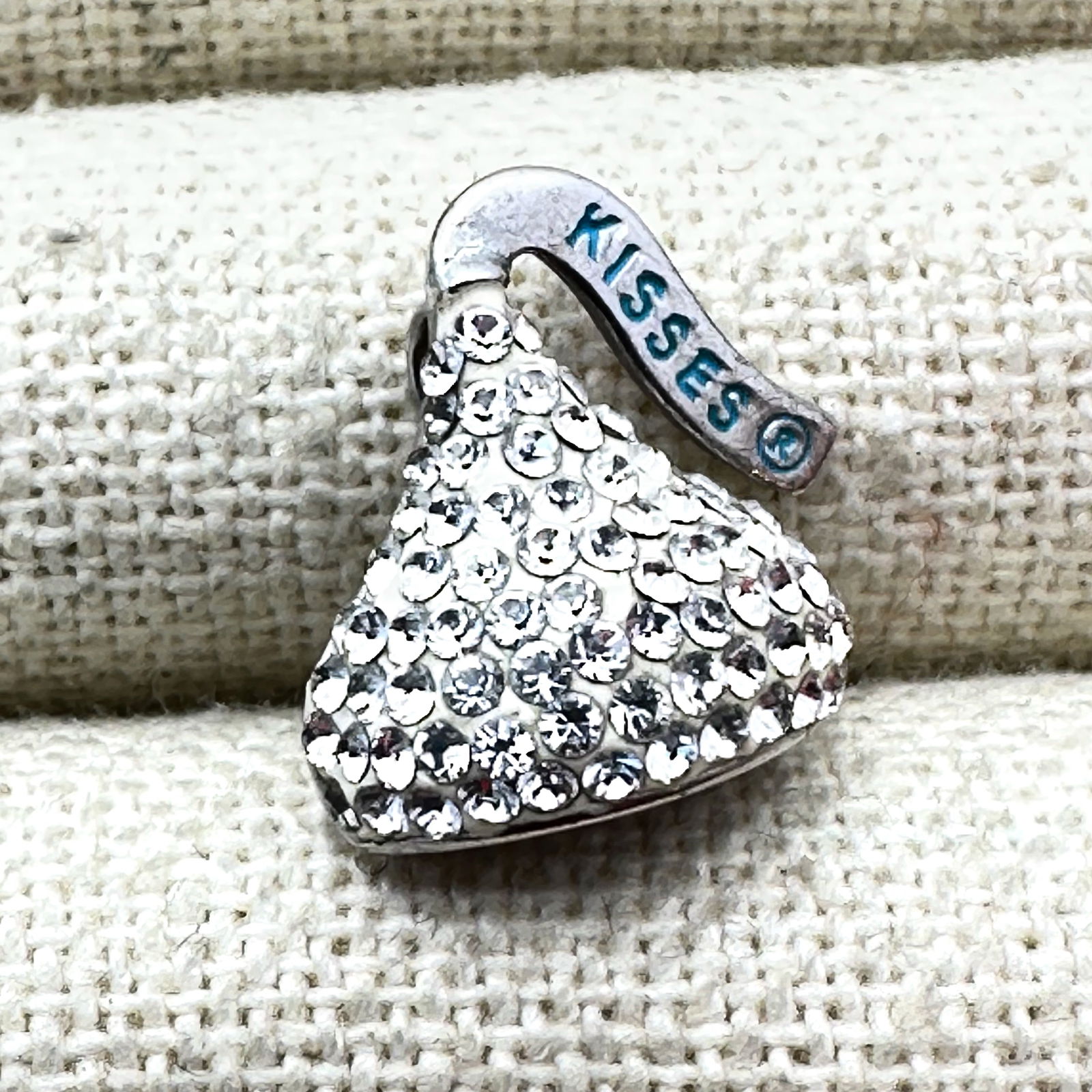 Clear Crystal Hershey's Kiss Sterling Silver Pendant 3/4 Inch: Clear Crystal Hershey's Kiss Sterling Silver Pendant 3/4 Inch