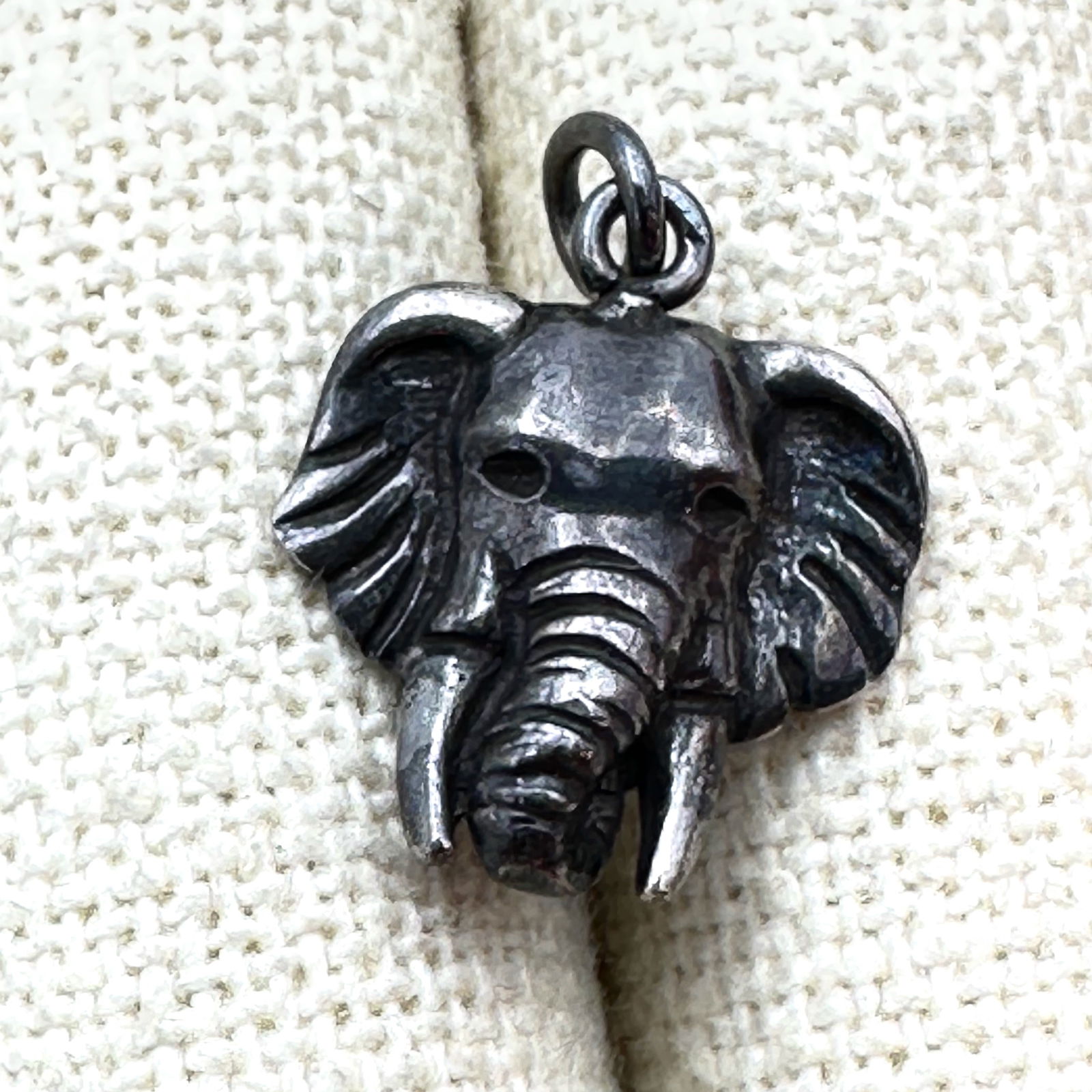 Sterling Silver Elephant Charm 3/4 Inch (1 of 2)