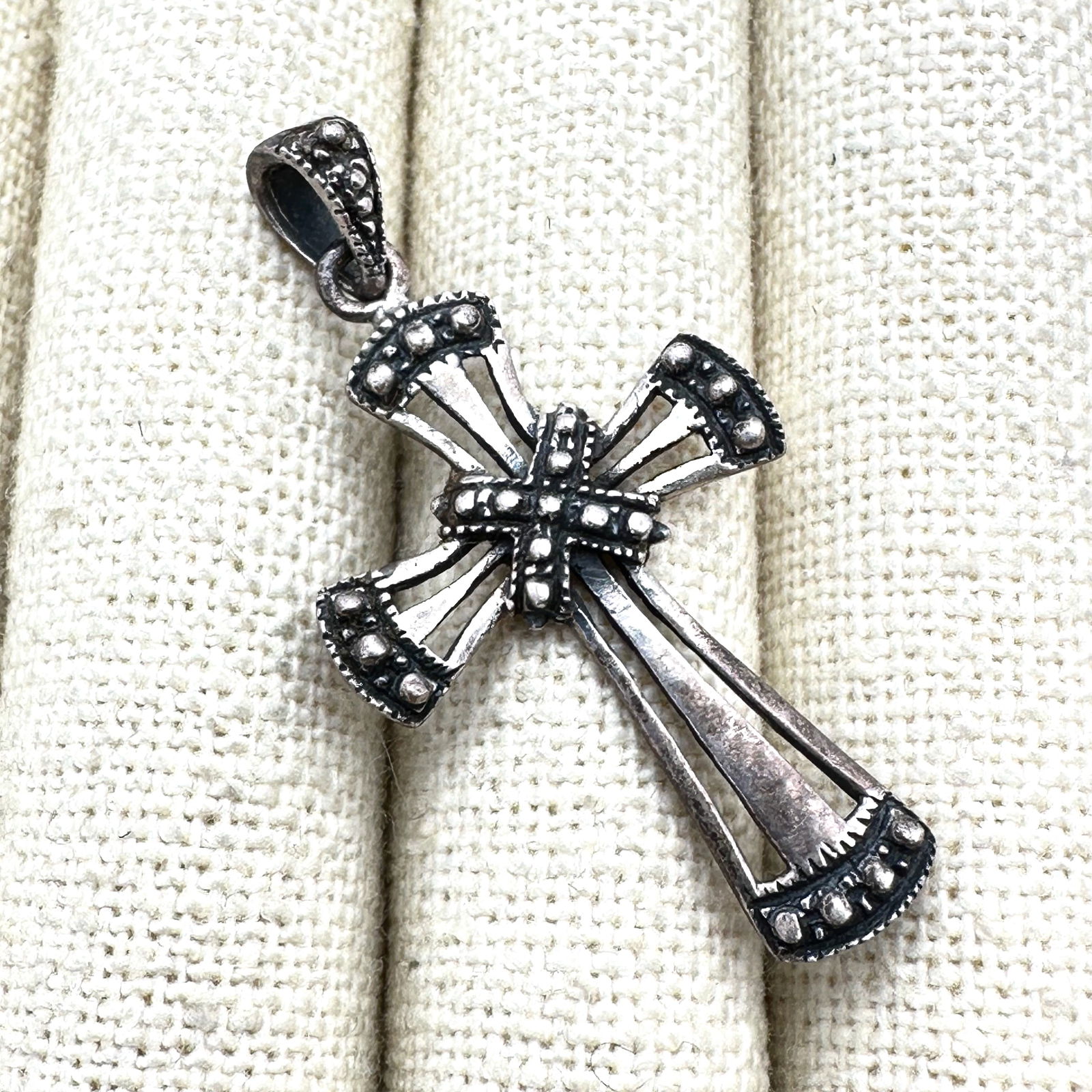 Sterling Silver Cross Pendant 1 3/4 Inch (1 of 2)