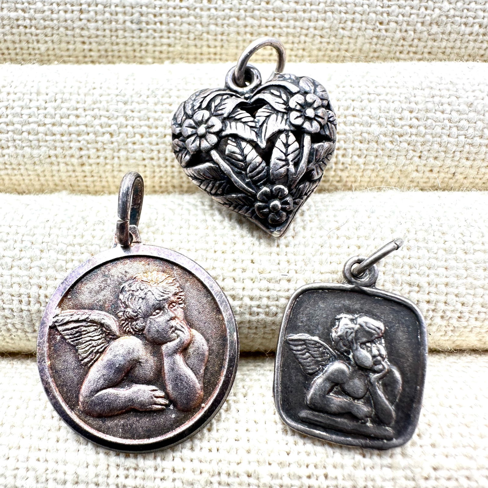 Group of Hearts and Angels Pendants Charms (1 of 2)