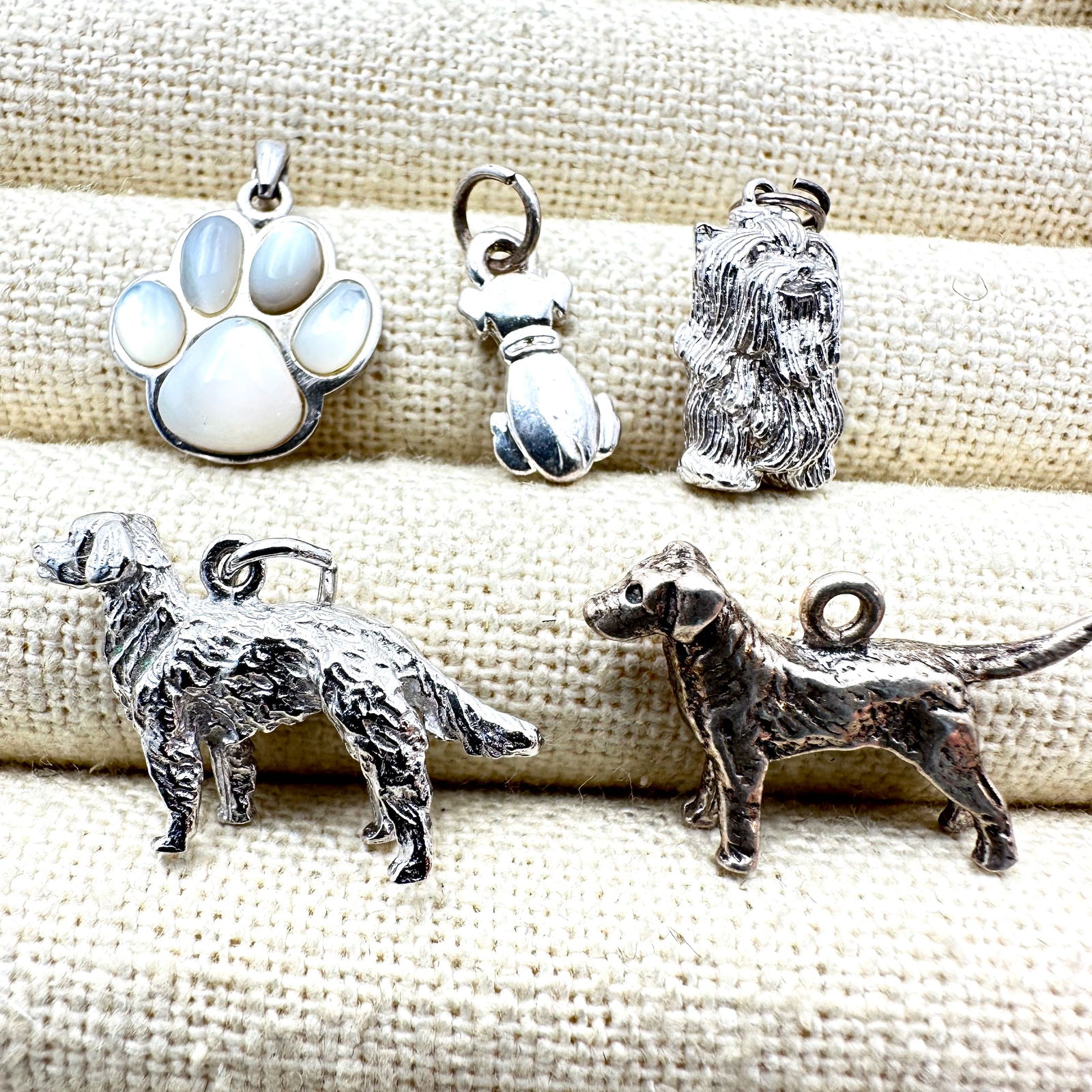 Group of Dog Themed Sterling Silver Charms and Pendants (1 of 2)