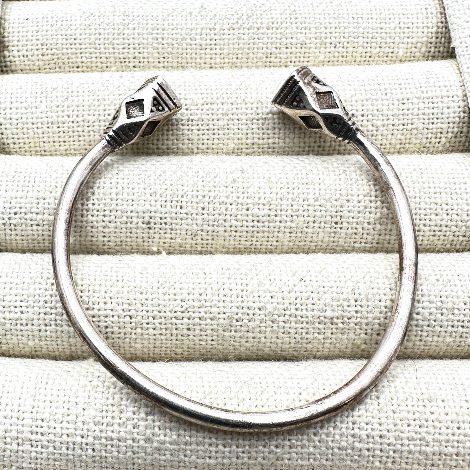 Vintage Tribal Tuareg Bracelet Sterling Silver Petite Size 6 Inch 17 Grams (1 of 2)