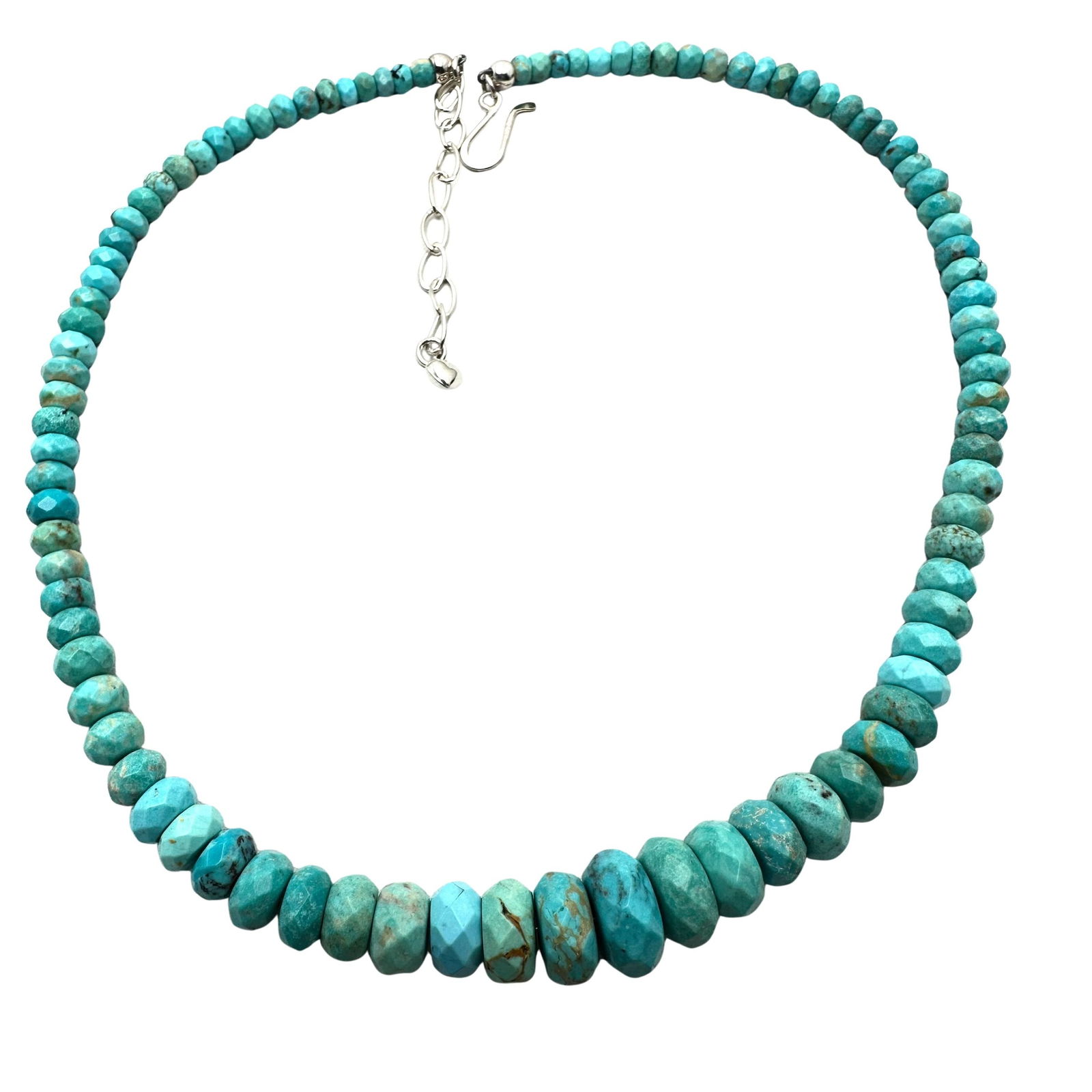 Jay King Mine Finds Sterling Silver Turquoise Necklace 16 to 18 Inch (1 of 2)