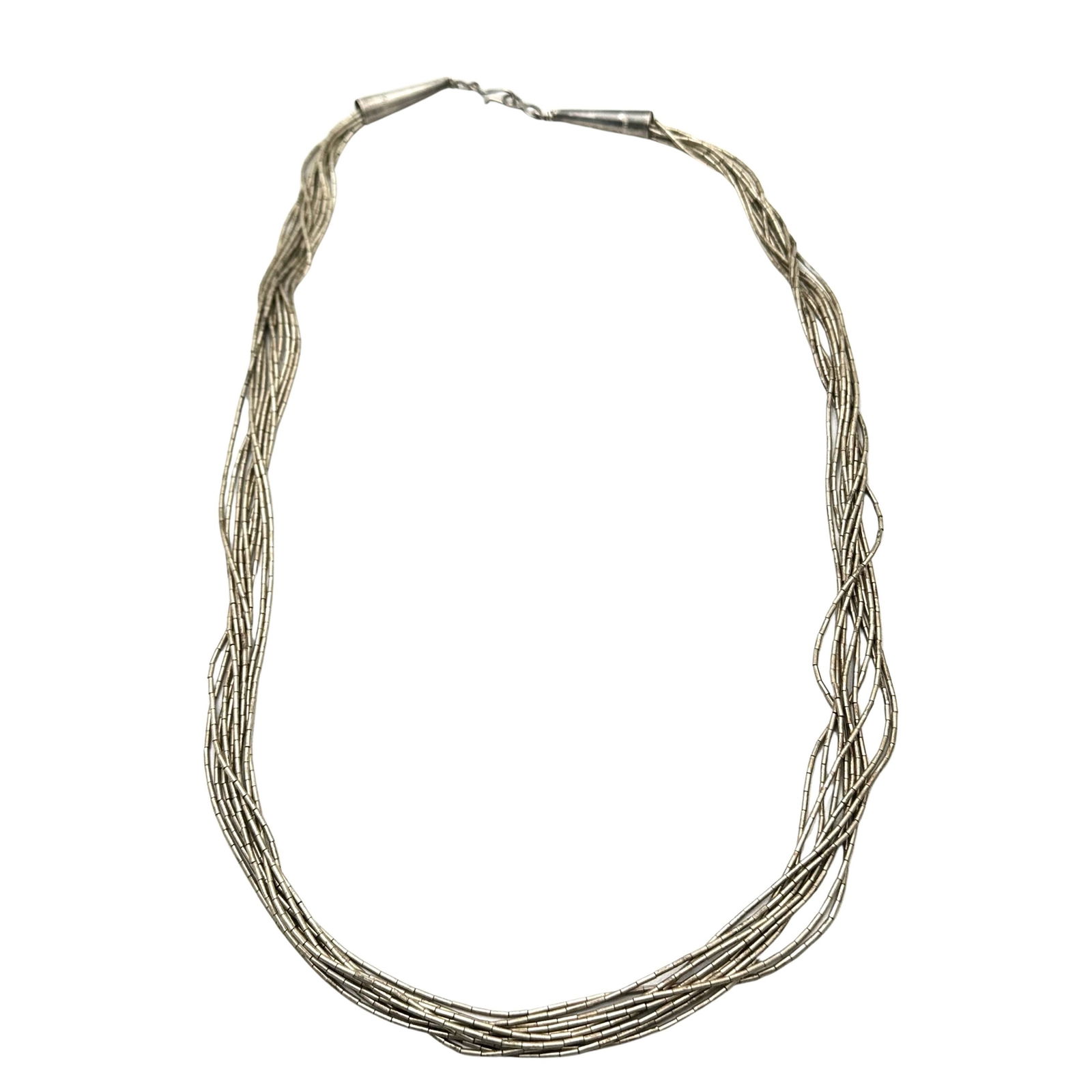 Vintage American Southwest Sterling Silver Liquid Silver 24 Inch Necklace 38 Grams (1 of 2)