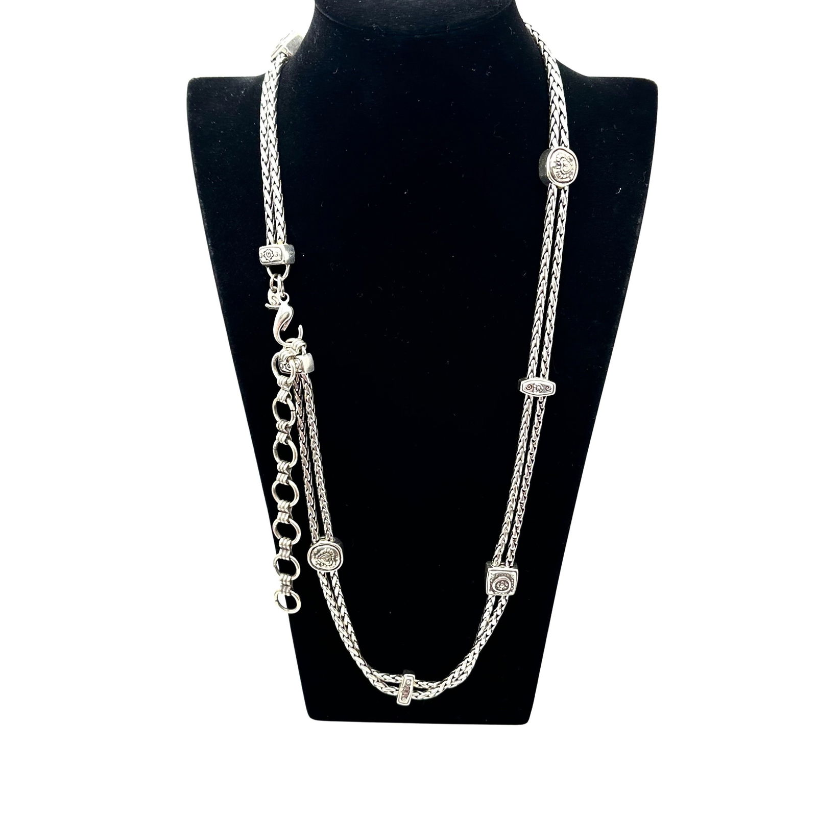 Vintage Brighton Silver Plated Fancy Belt Size Fits Up to 34 Inch: Vintage Brighton Silver Plated Fancy Belt Size Fits Up to 34 Inch