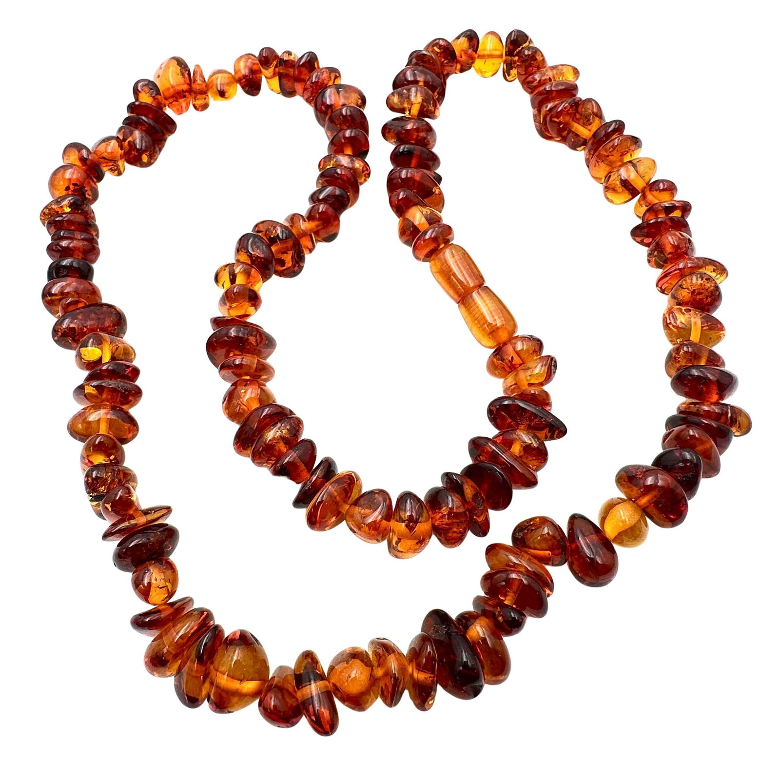 Vintage Natural Amber Bead 24 Inch Necklace (1 of 2)