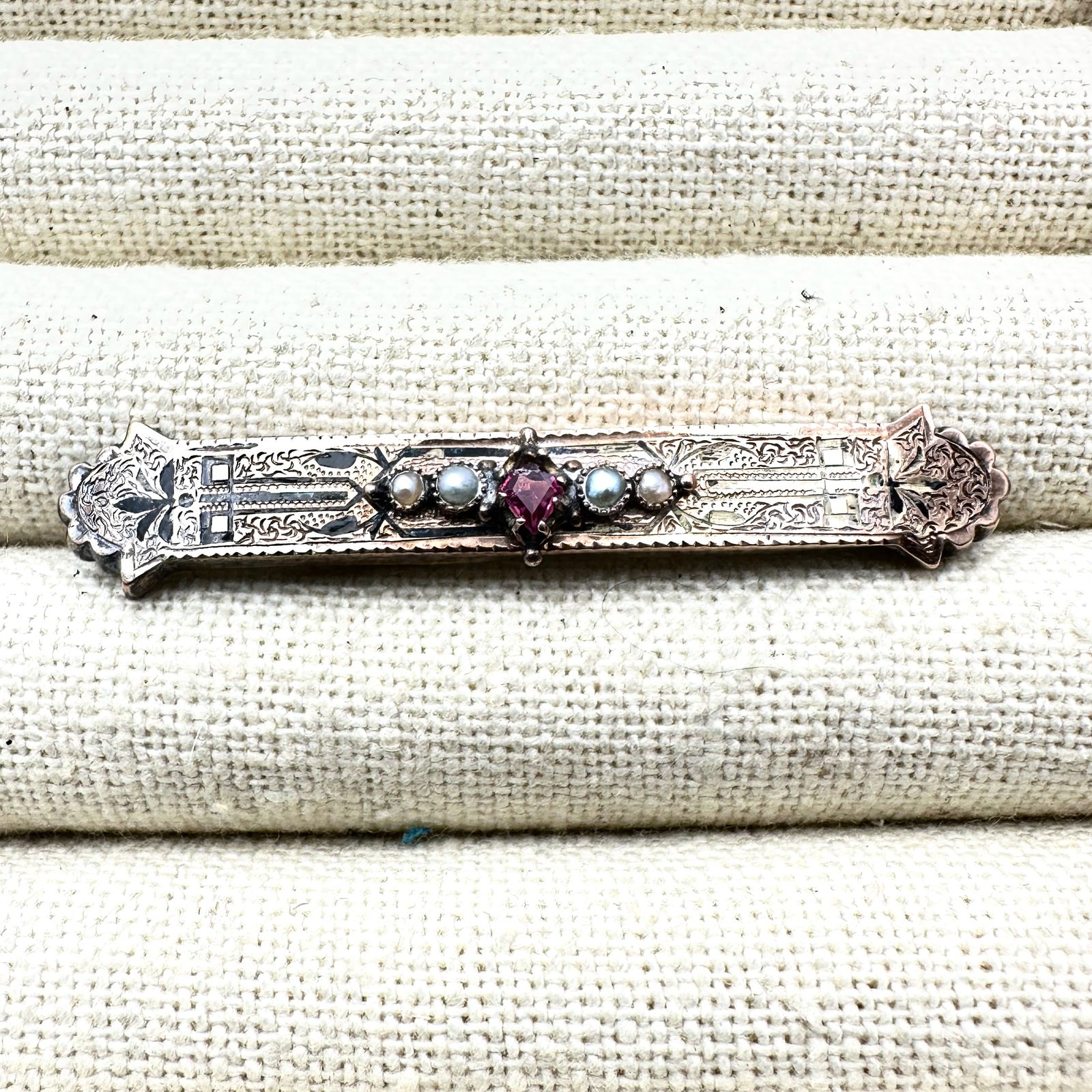 Antique Victorian Gold Filled Brooch Pin 2 Inch (1 of 2)