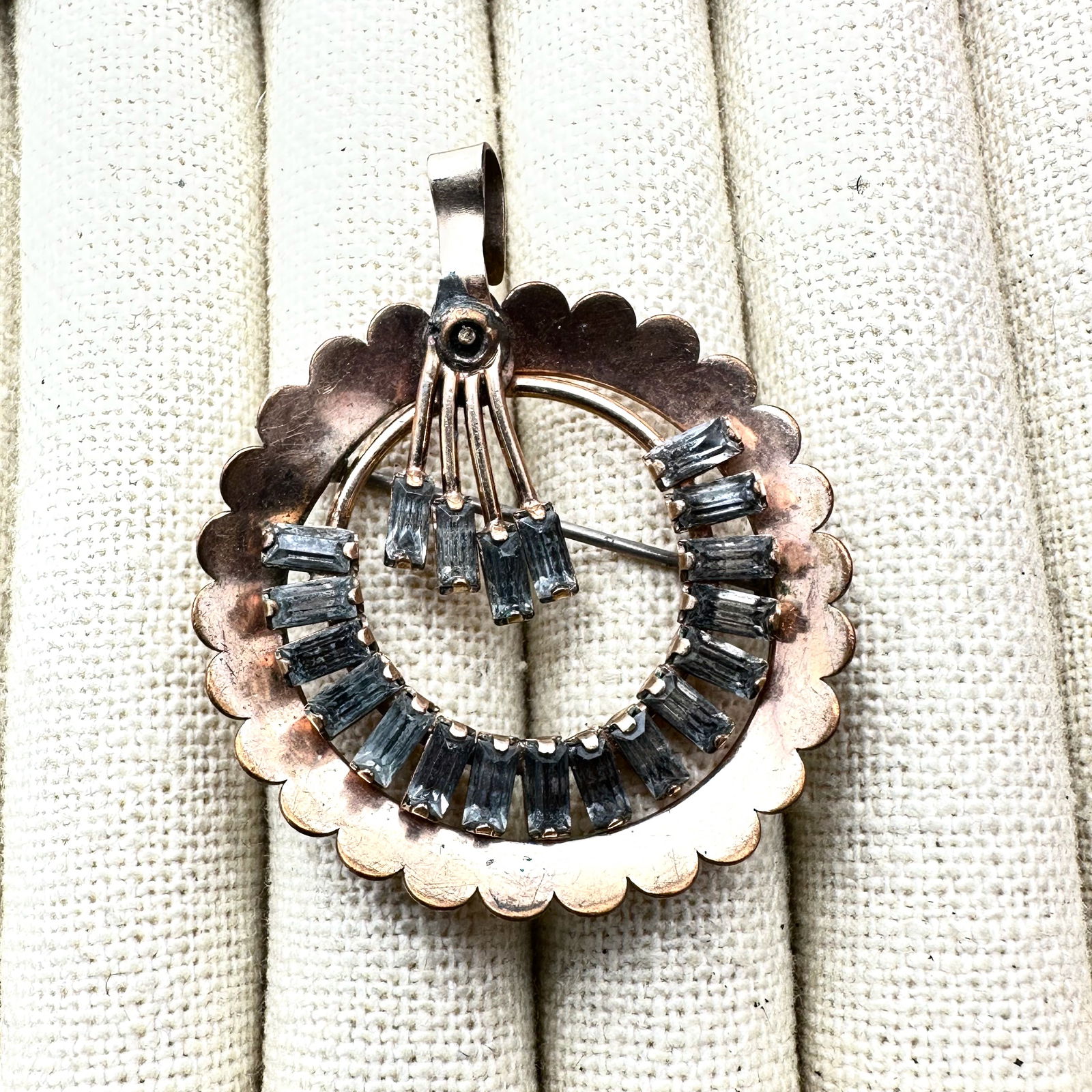 Antique Victorian Gold Filled Pin Pendant 2 Inch (1 of 2)