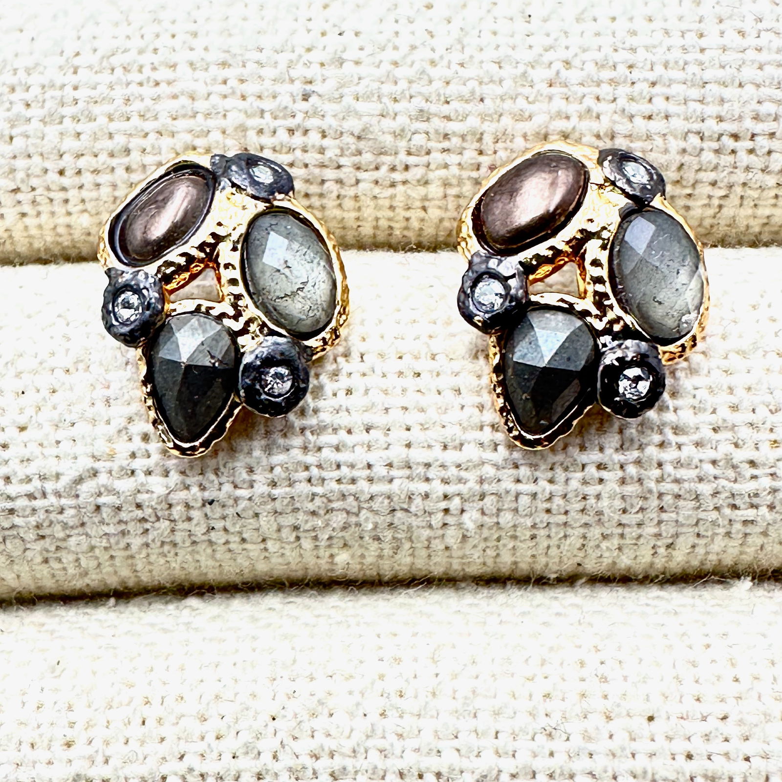 Alexis Kirk Crystal Silver Tone Pierced Earrings: Alexis Kirk Crystal Silver Tone Pierced Earrings