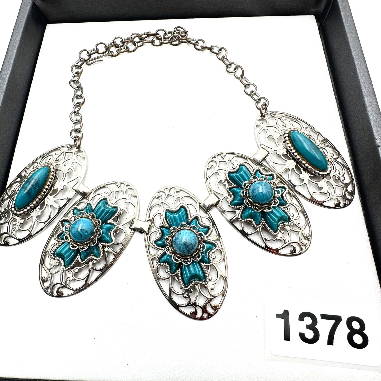 Antique Vintage Clear Rhinestone Faux Glass Pearl Necklace: Antique Vintage Clear Rhinestone Faux Glass Pearl Necklace