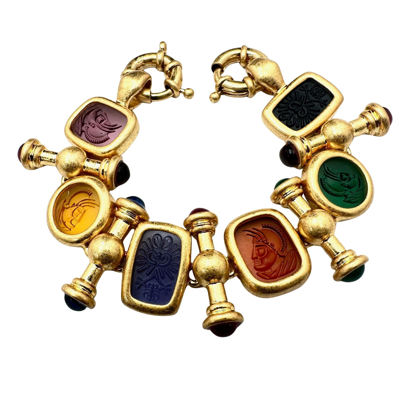 Vintage Anne Klein Gold Tone Lion Statement Necklace 17 Inch (1 of 2)