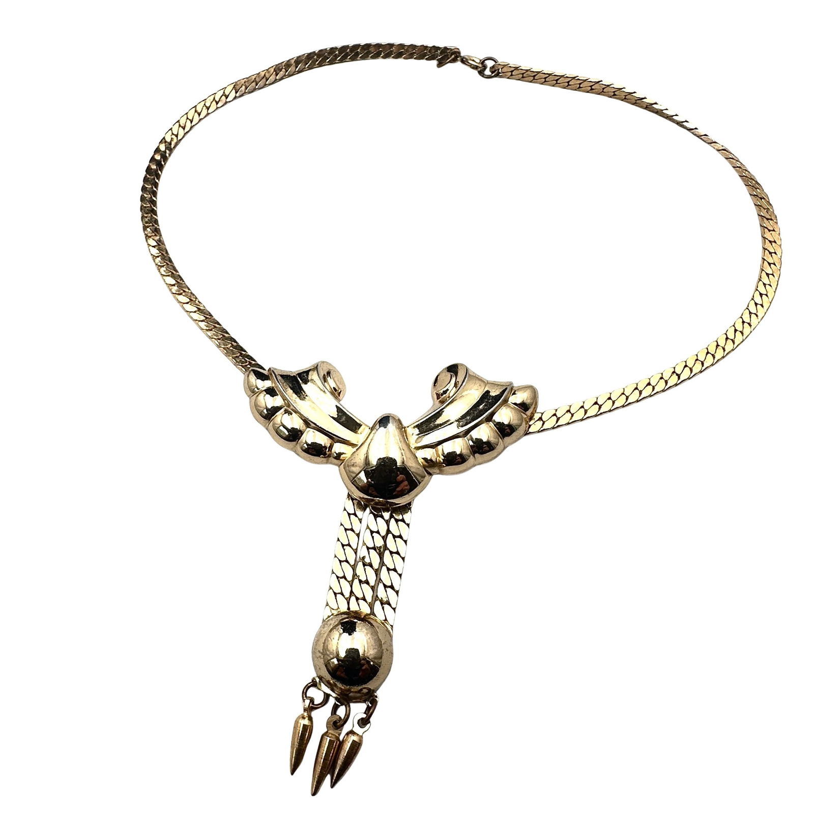 Antique Gold Plated Choker Necklace 15 Inch: Antique Gold Plated Choker Necklace 15 Inch