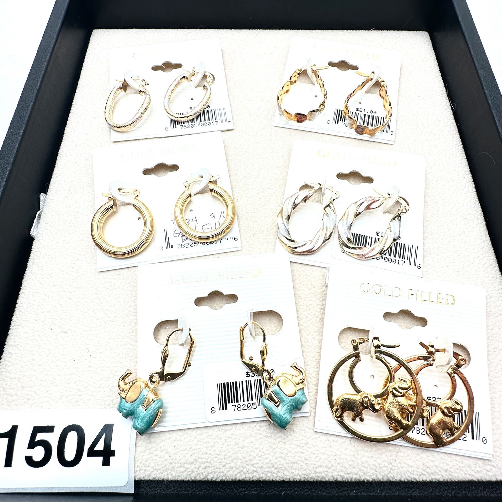 Vintage New Old Stock Gold Filled Pierced Earrings All On Original Cards: Vintage New Old Stock Gold Filled Pierced Earrings All On Original Cards