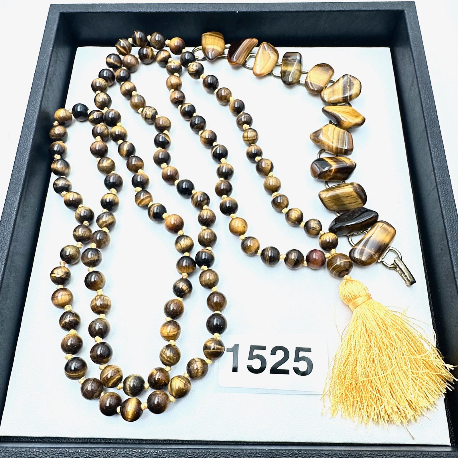 Vintage Jewelry Group Lot Collection Natural Tiger Eye Gemstone Necklace and Bracelet (1 of 2)