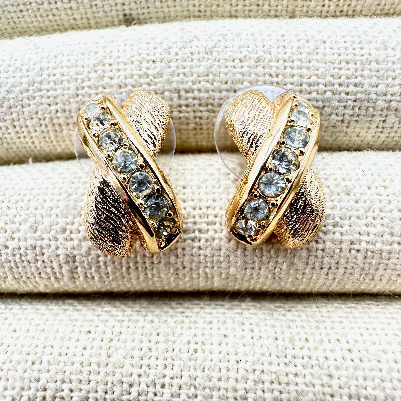 Vintage Swarovski X Design Earrings Pierced Clear Crystal (1 of 2)