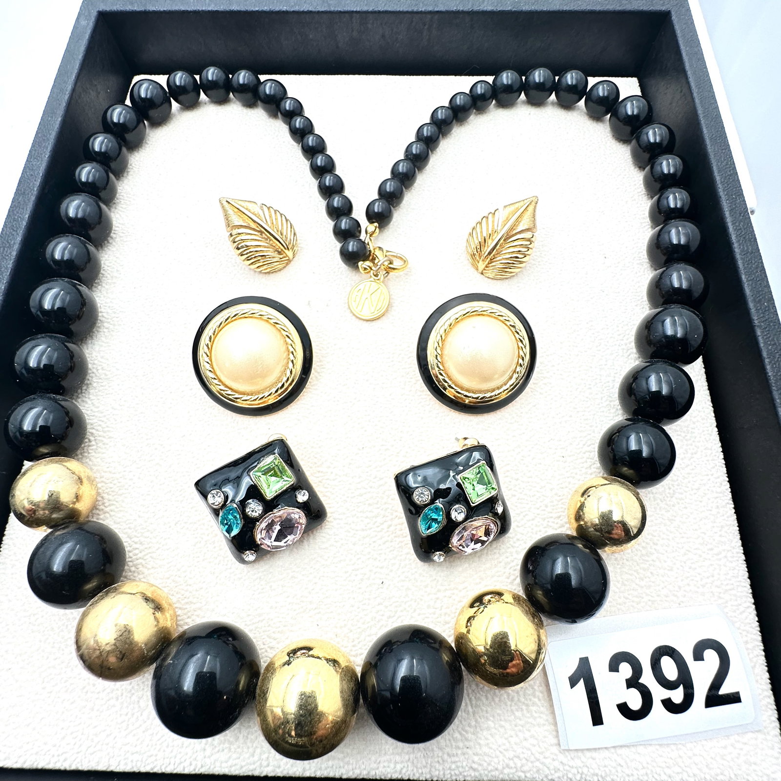 Vintage Jewelry Group Lot Anne Klein Necklace Monet Earrings GJD Earrings Crystal Earrings (1 of 2)