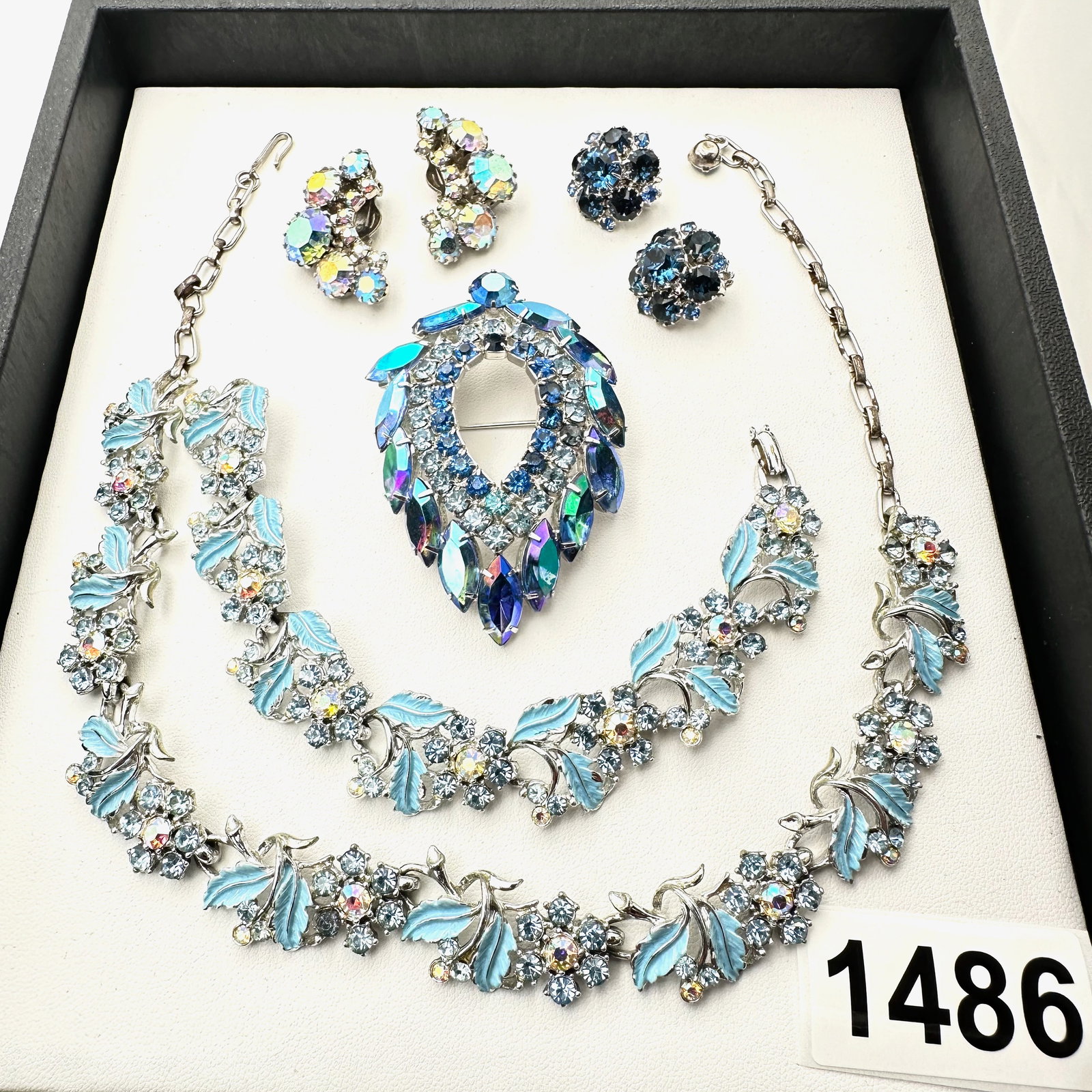 Vintage Jewelry Group Lot Enamel Rhinestone Necklace Bracelet Set Sarah Coventry Brooch Clip (1 of 2)