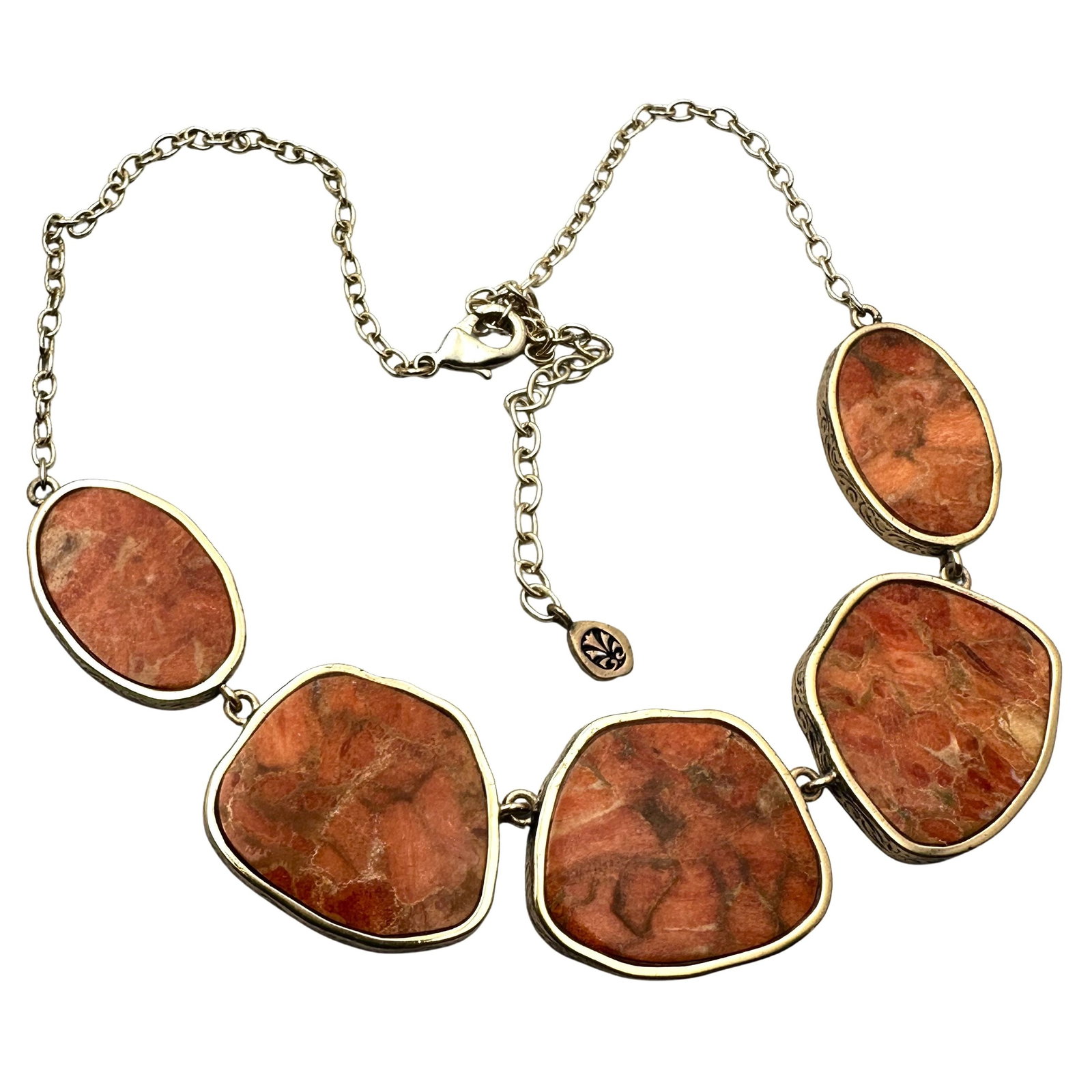 Barse Spiny Oyster Gold Tone Necklace 16 to 18 Inch: Barse Spiny Oyster Gold Tone Necklace 16 to 18 Inch