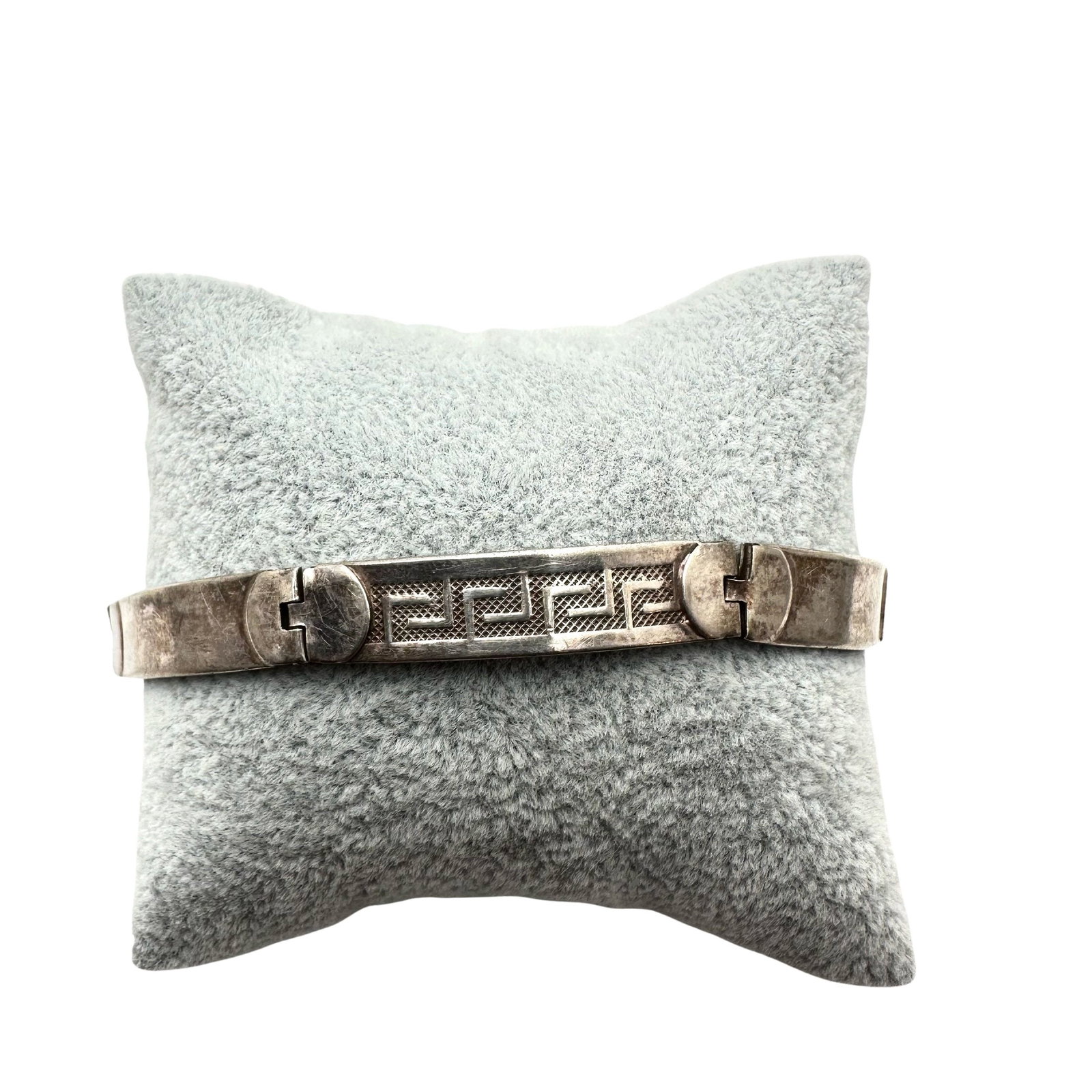 Italian Sterling Silver Bracelet Greek Key Design 8 Inch Length Men's or Women's 25 Grams (1 of 2)