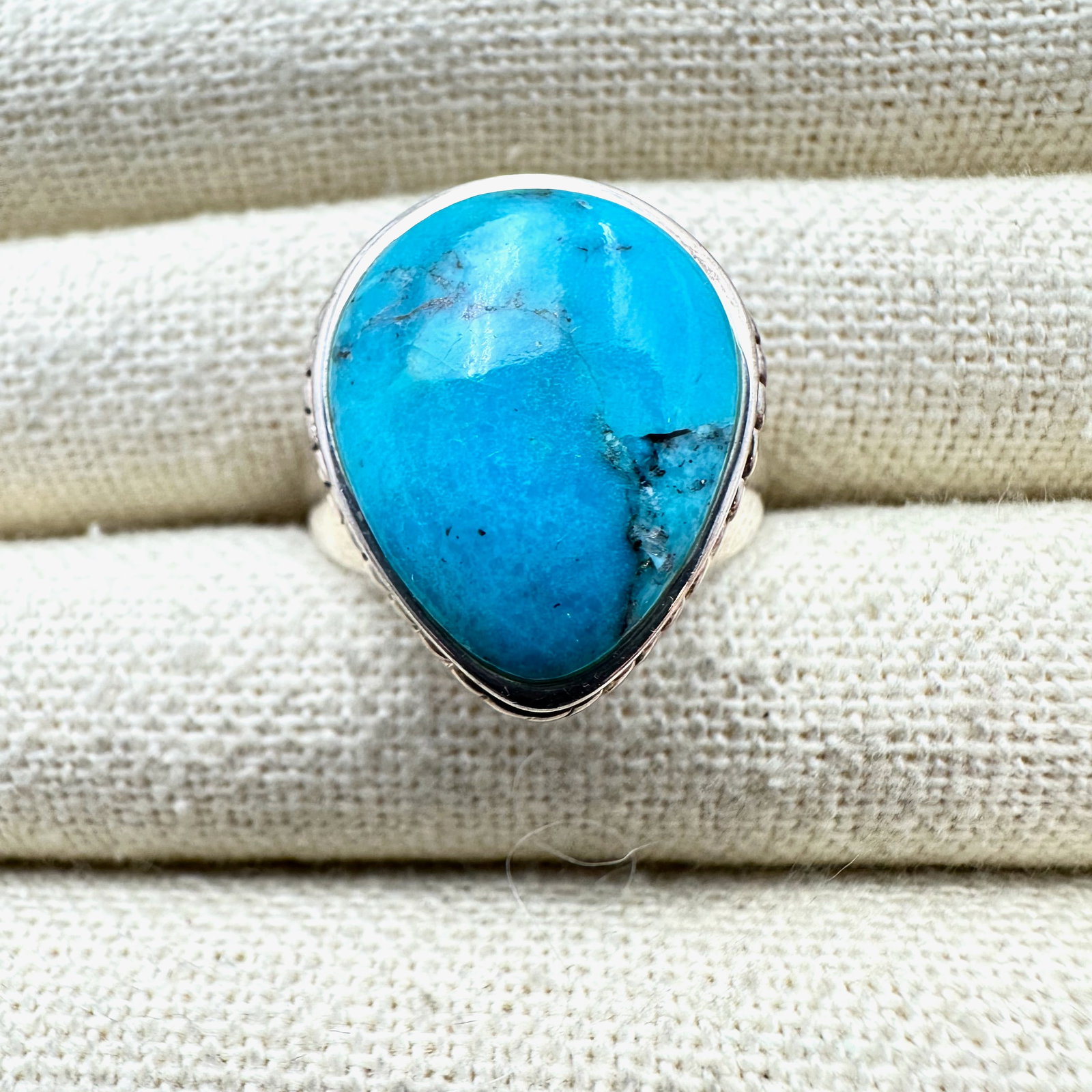 Barse Turquoise Sterling Silver Ring Size 9 Substantial Statement Ring (1 of 2)