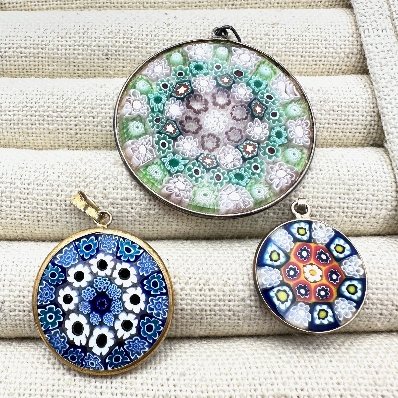 Vintage Lot Of Italian Glass Pendants: Vintage Lot Of Italian Glass Pendants