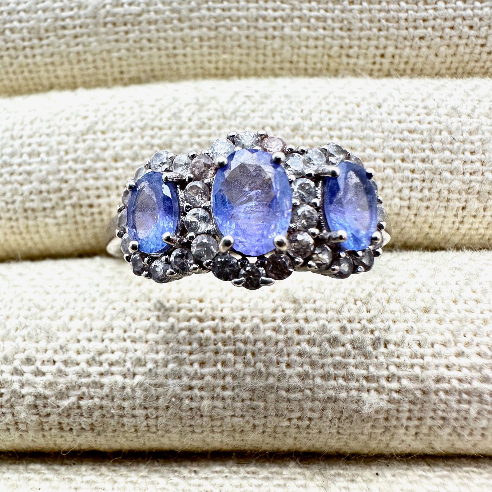 Purple Amethyst Sterling Silver Ring Size 12 (1 of 2)