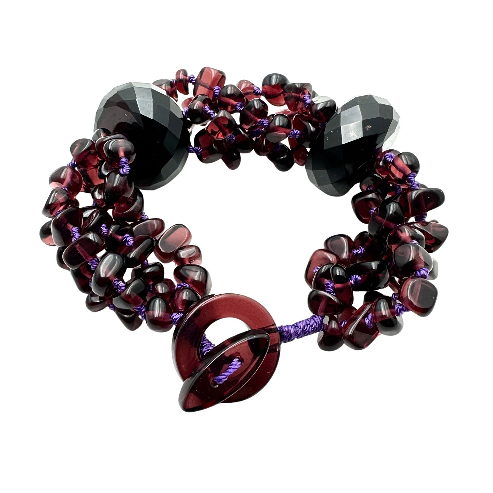 Sajen Purple Amethyst Bead Bracelet 8 Inch Length: Sajen Purple Amethyst Bead Bracelet 8 Inch Length