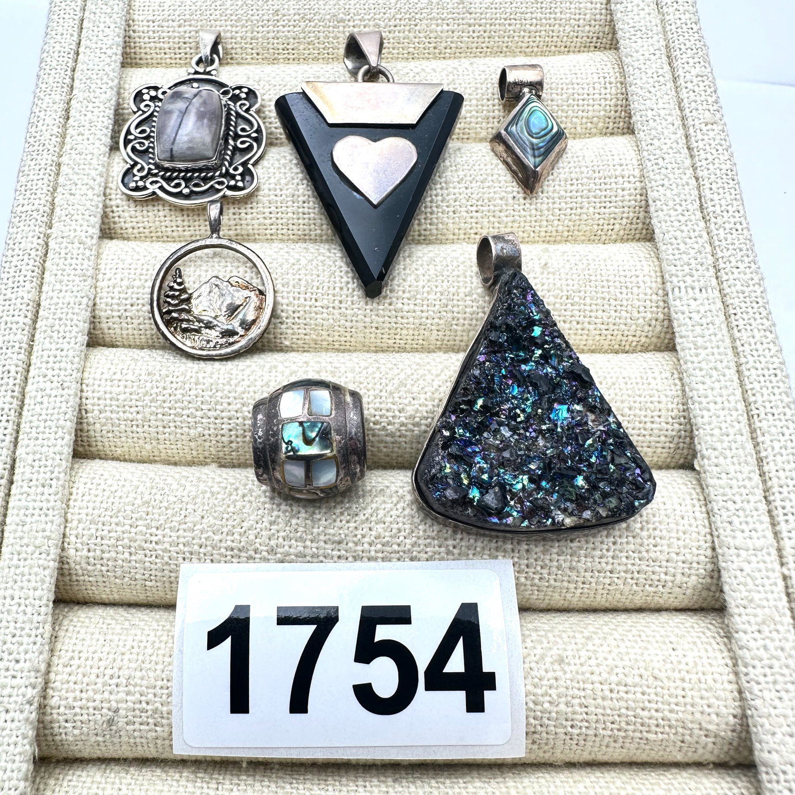 Lot of Sterling Silver Pendants Gemstone Mexico Pearl and More (1 of 2)