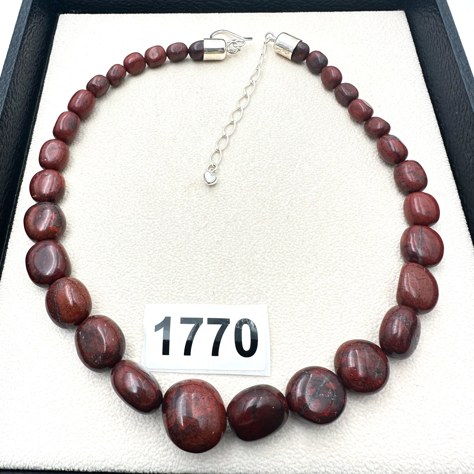 Jay King Mine Finds Desert Rose Trading Red Gemstone Bead Sterling Silver Necklace 18 Inch: Jay King Mine Finds Desert Rose Trading Red Gemstone Bead Sterling Silver Necklace 18 Inch