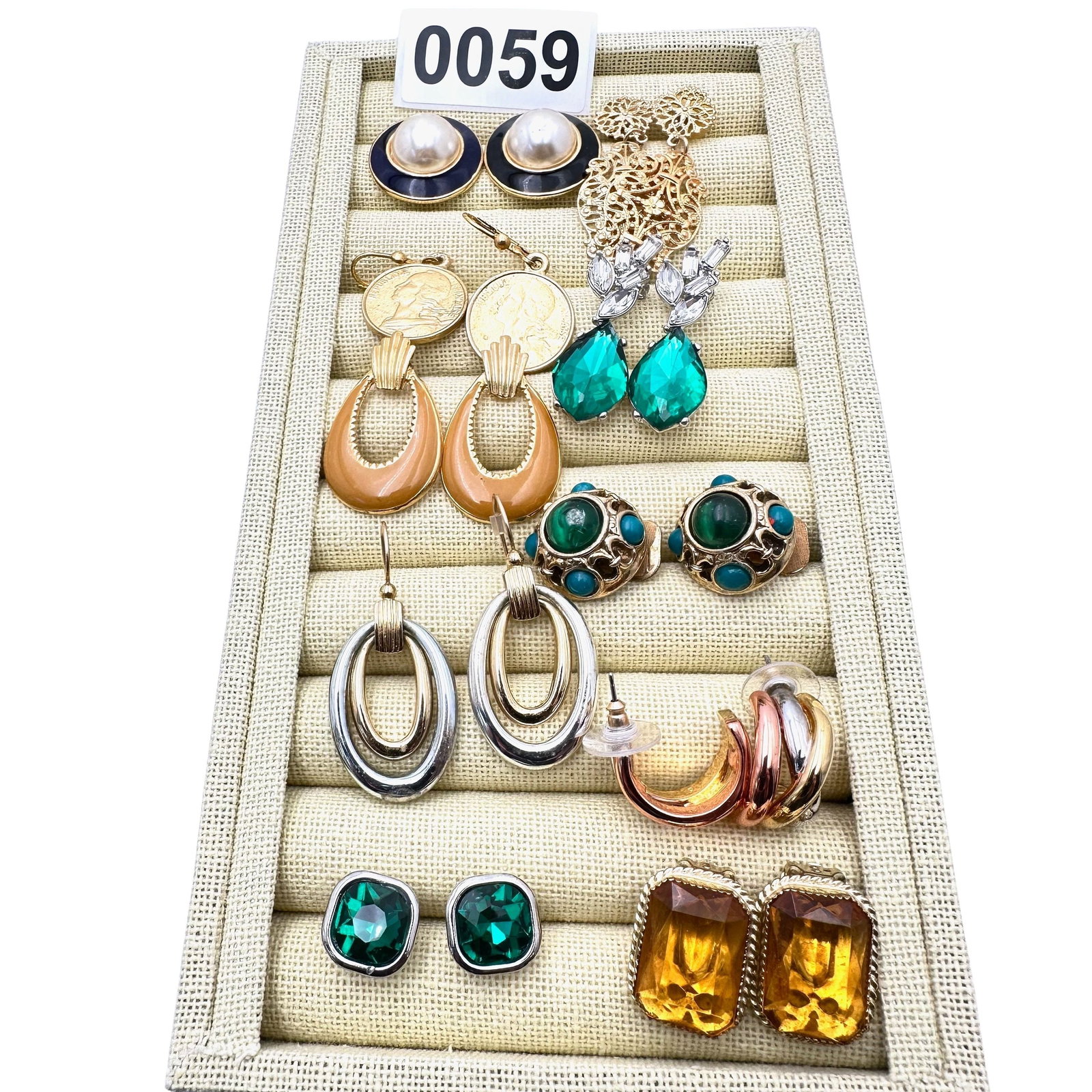 Vintage and Modern Earrings Collection Pierced and Clip Whiting & Davis Coins Gold Plated: Vintage and Modern Earrings Collection Pierced and Clip Whiting & Davis Coins Gold Plated Rhinestones Crystals