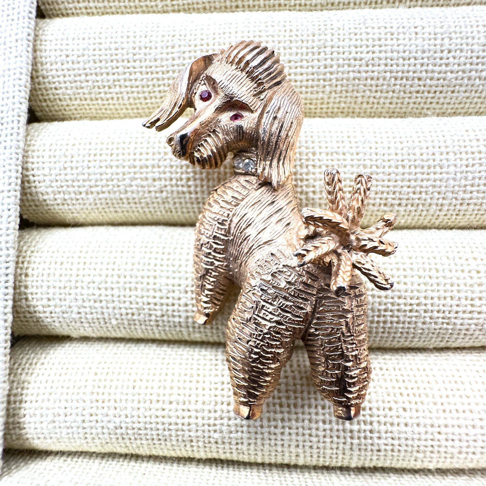 Vintage Bellini Gold Tone Poodle Brooch Pin 2.25 Inch (1 of 2)