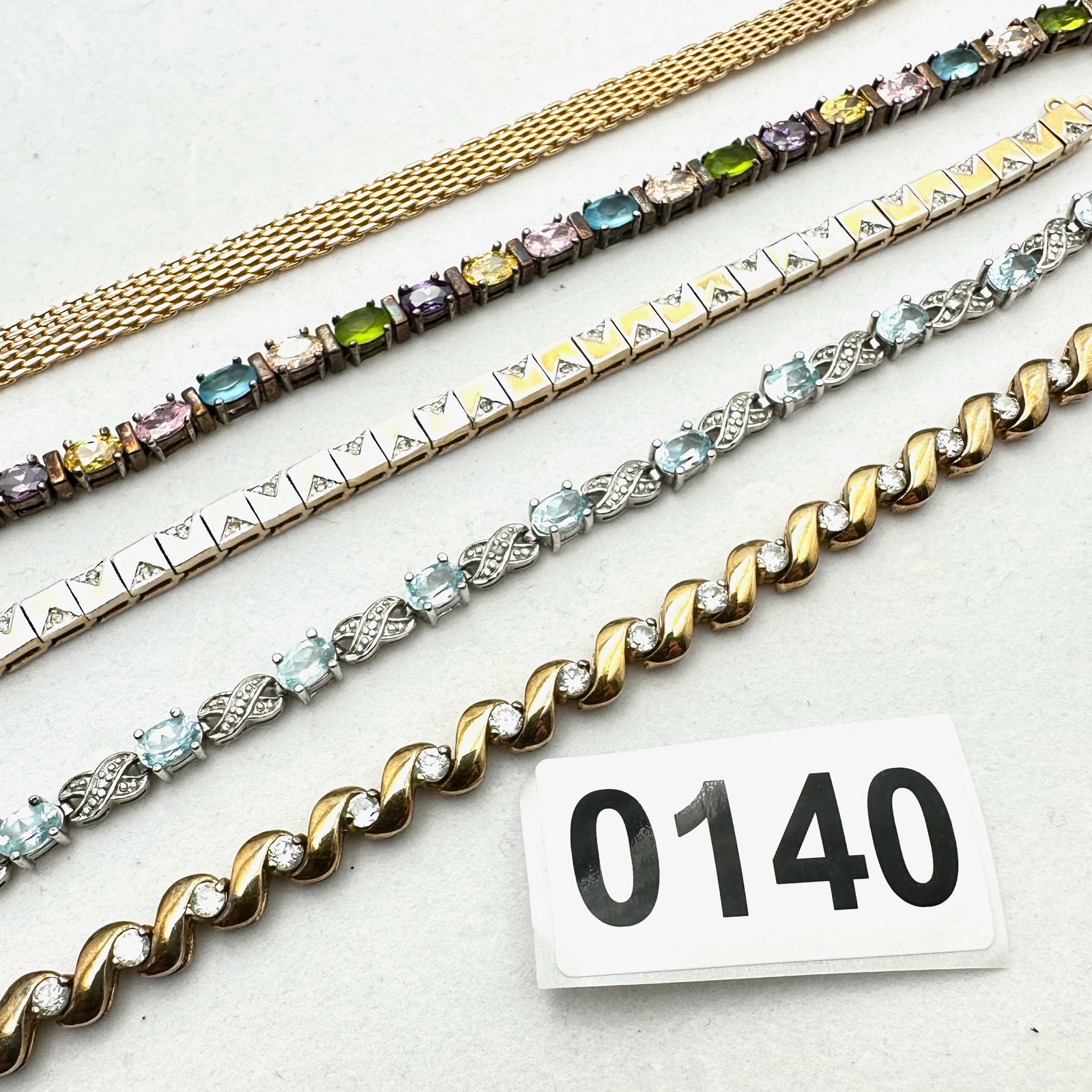 Vintage and Modern Jewelry Collection Group Costume Tennis Bracelets Lot of 5 (1 of 2)