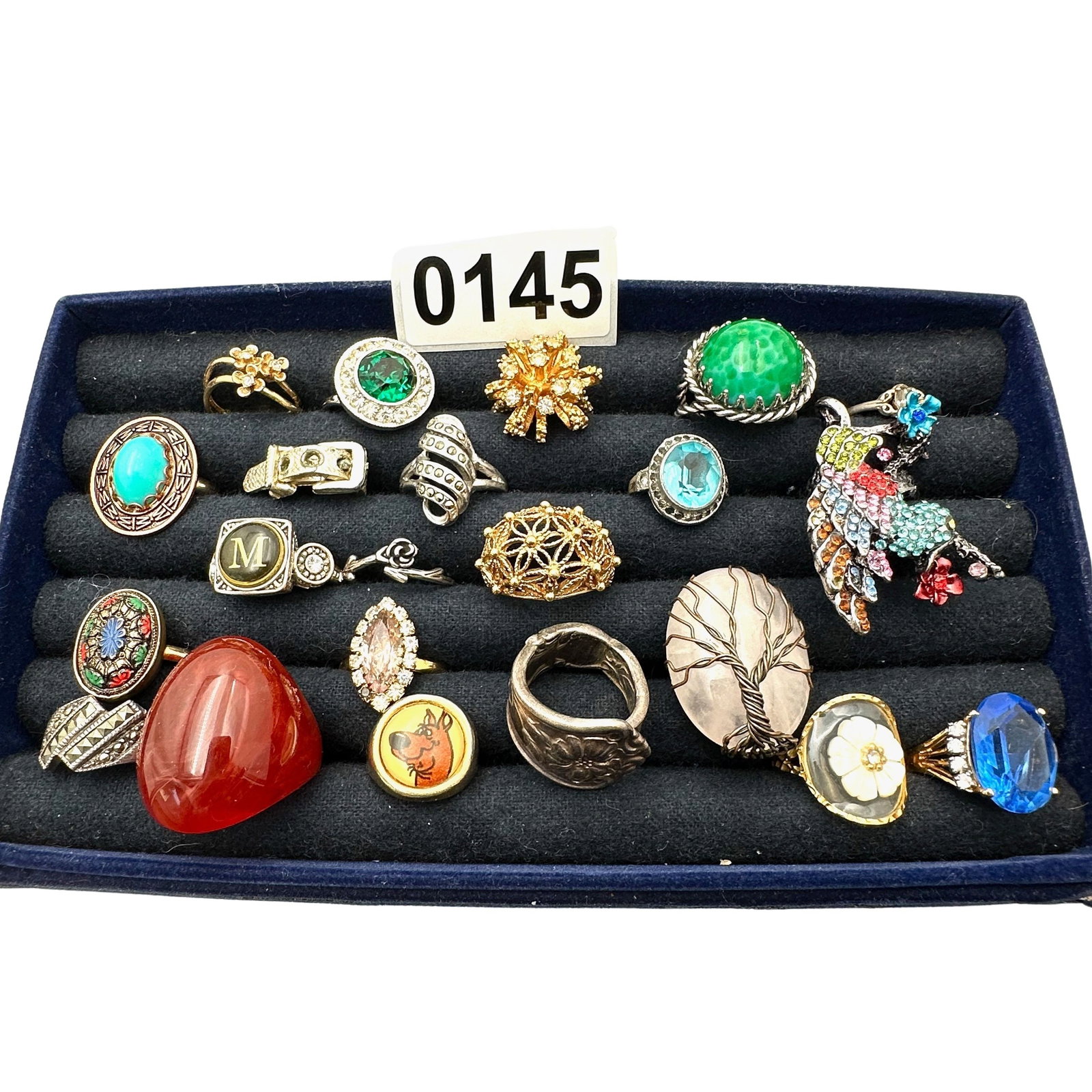 Vintage and Modern Costume Ring Lot Variety of Sizes and Styles (1 of 2)