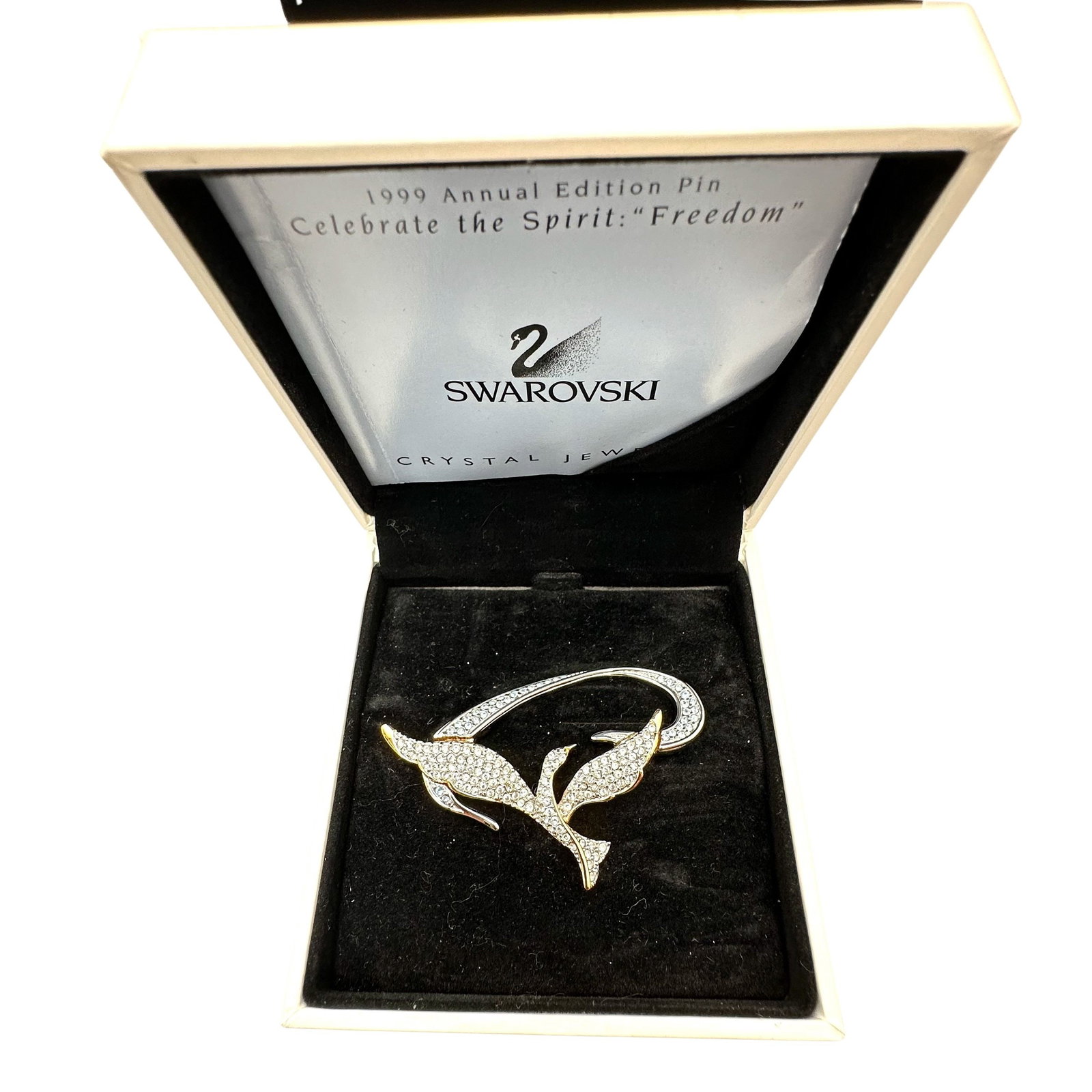 Vintage Swarovski Crystal Brooch Pin in Original Box 1999 Annual Edition Pin Celebrate the Spirit (1 of 2)