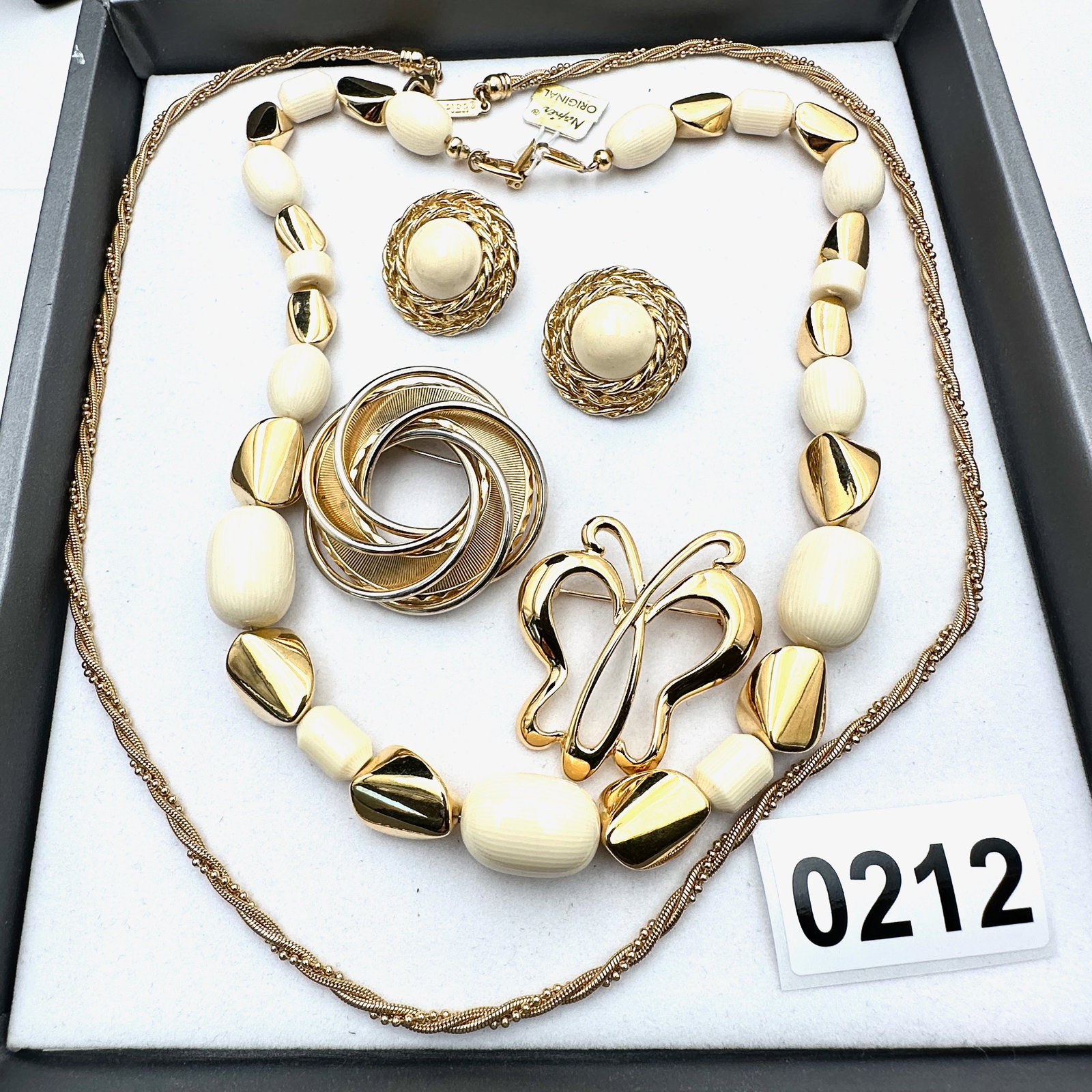 Vintage and Modern Jewelry Collection Group Napier Necklace Butterfly Brooch Clip Earrings (1 of 2)