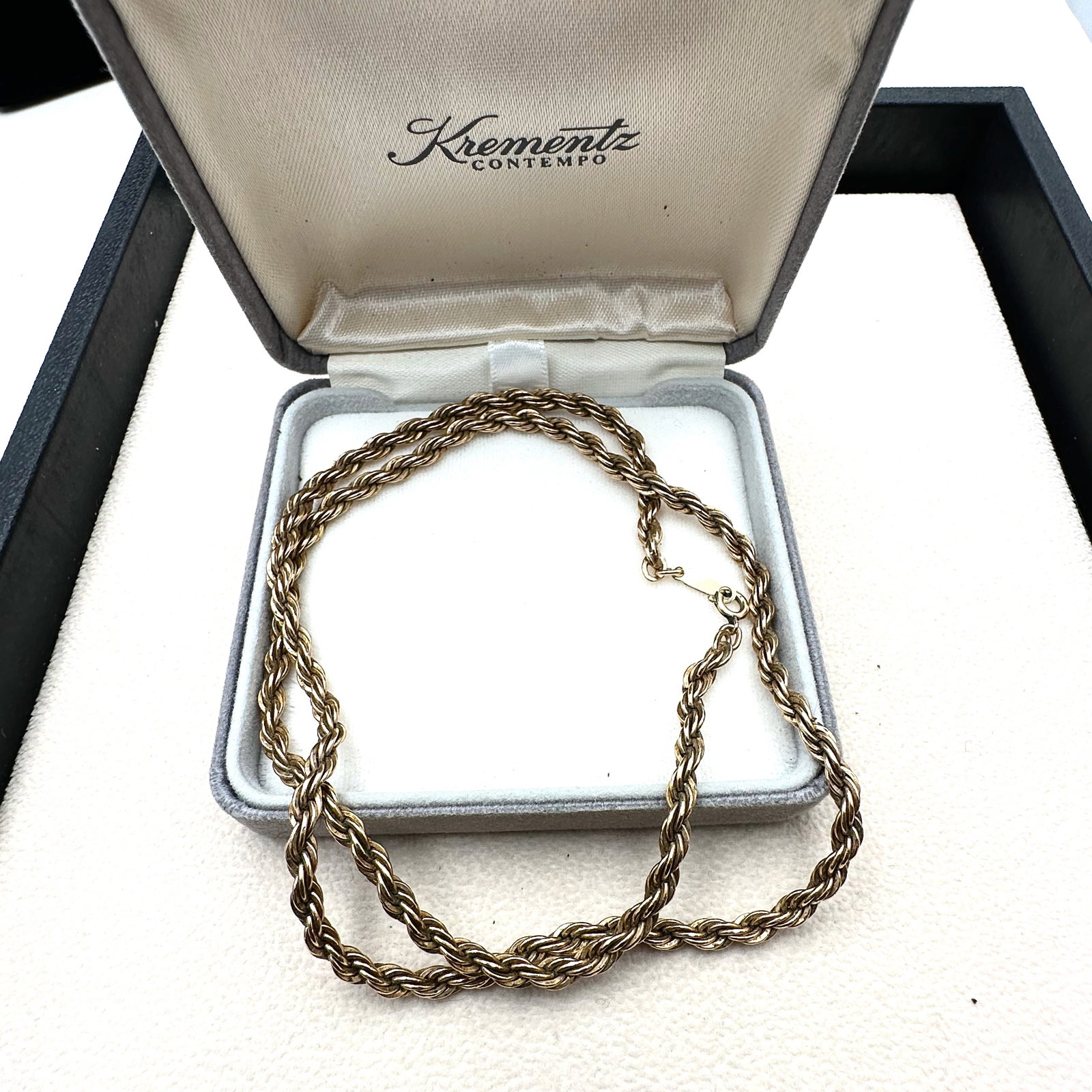 Vintage Krementz 12K Gold Filled 20 Inch Chain Original Box Included (1 of 2)